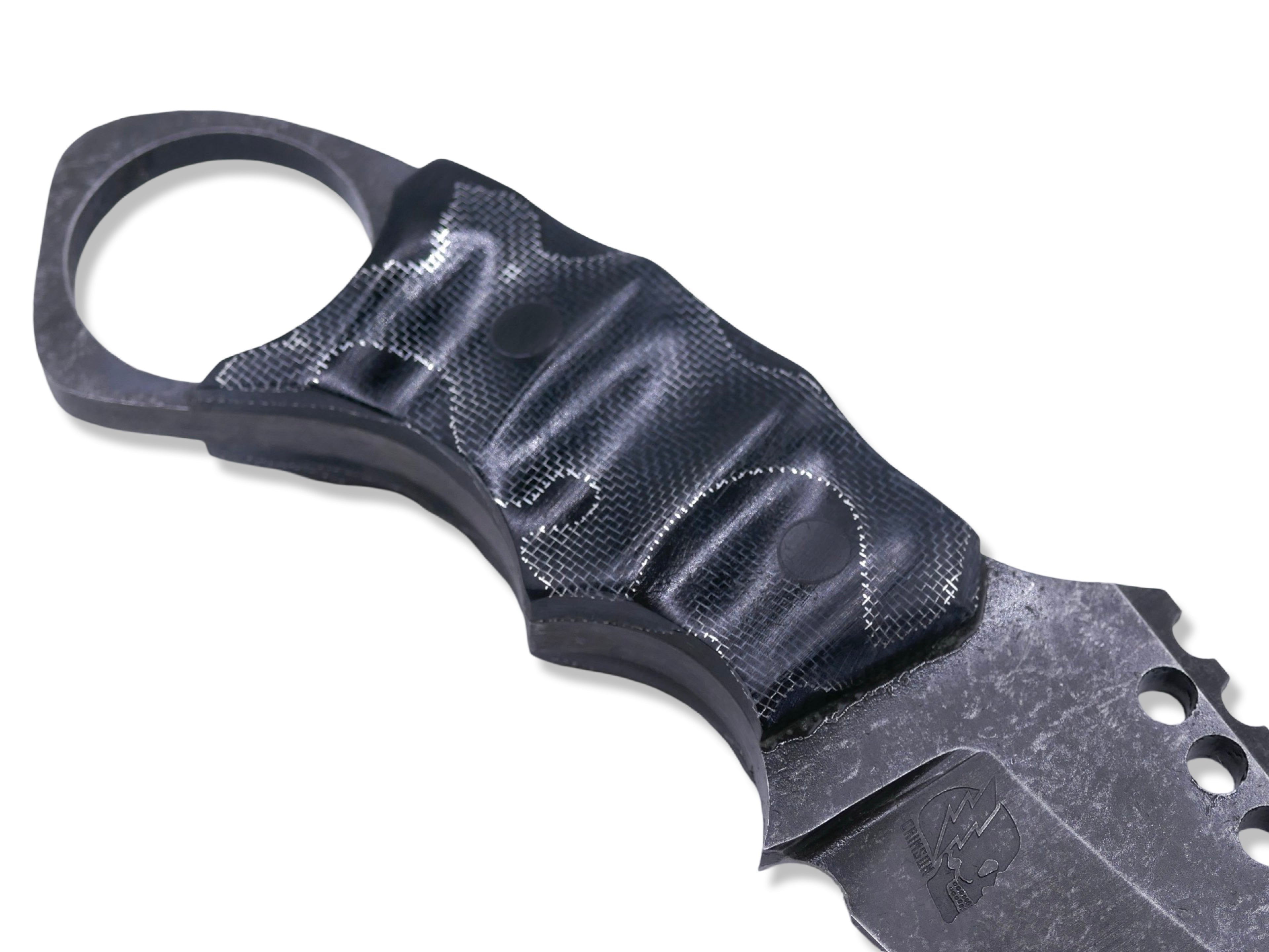 IRON WOLF - Dark Stonewash / Black Raffir Handle