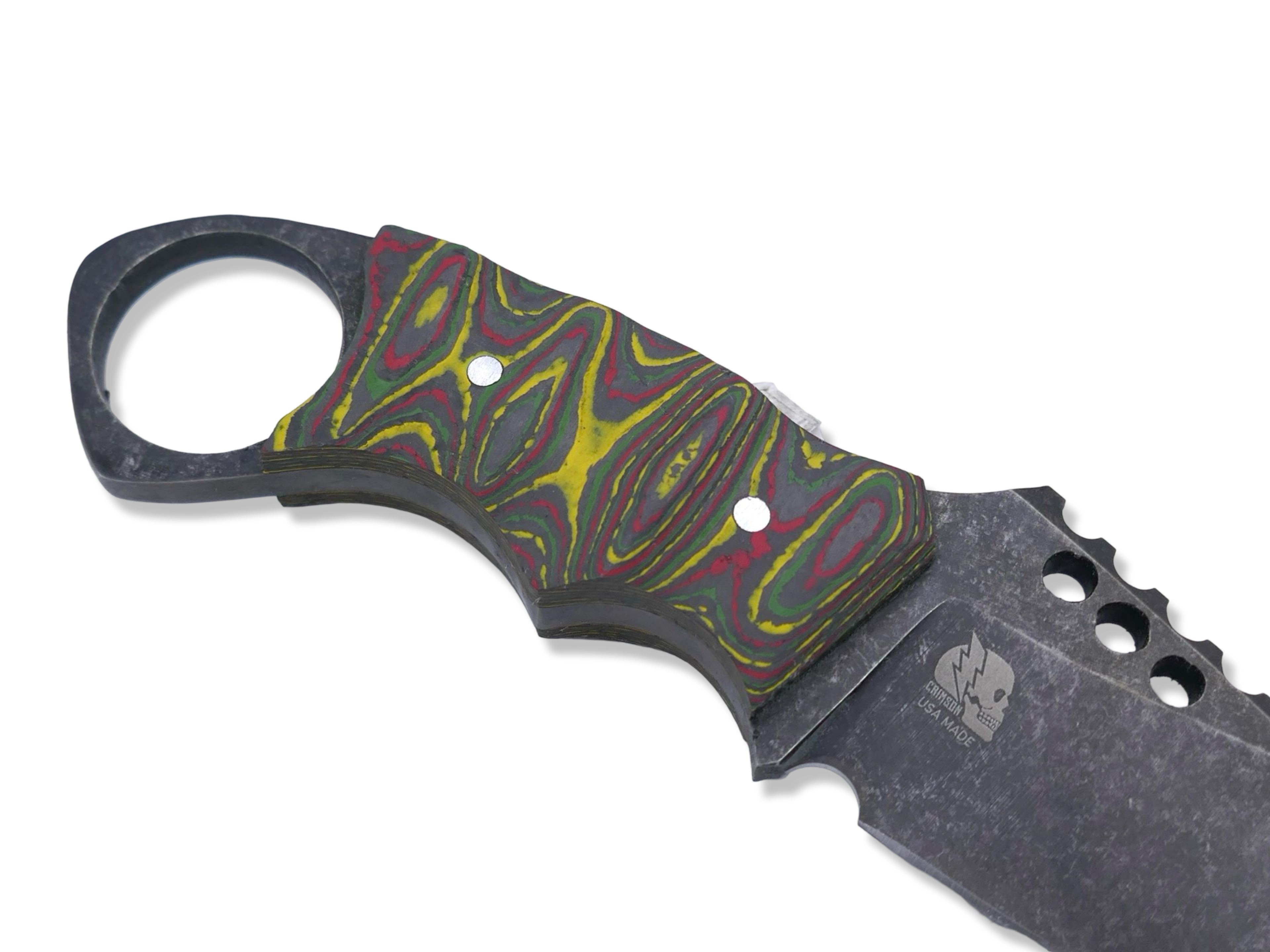 IRON WOLF Custom 1 of 1 - Dark Stonewash / Camo Carbon Handle