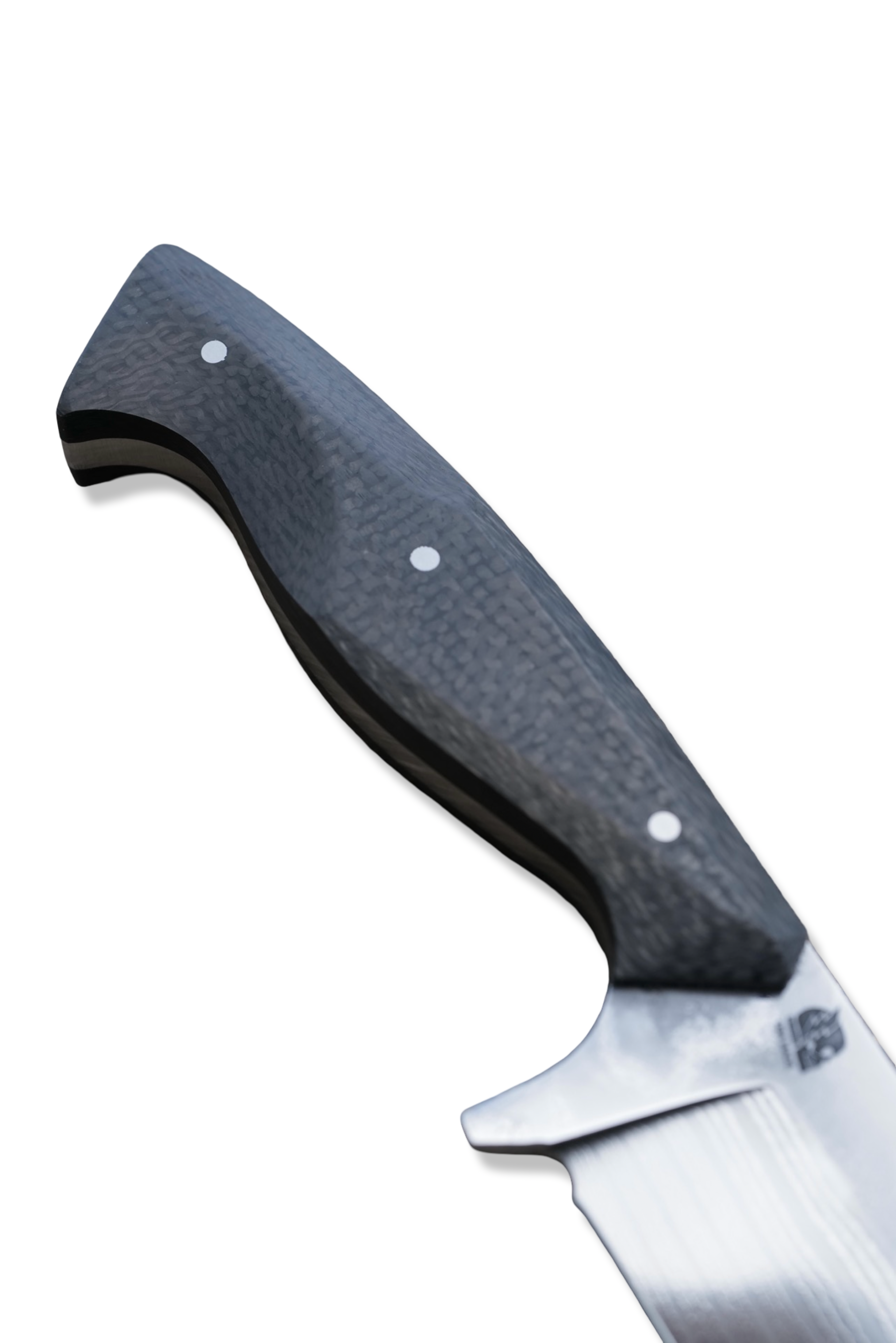 Reaper Custom 1 of 1 - Polished Vegas Forge Damascus / Carbon Fiber Handle / Sheath Included