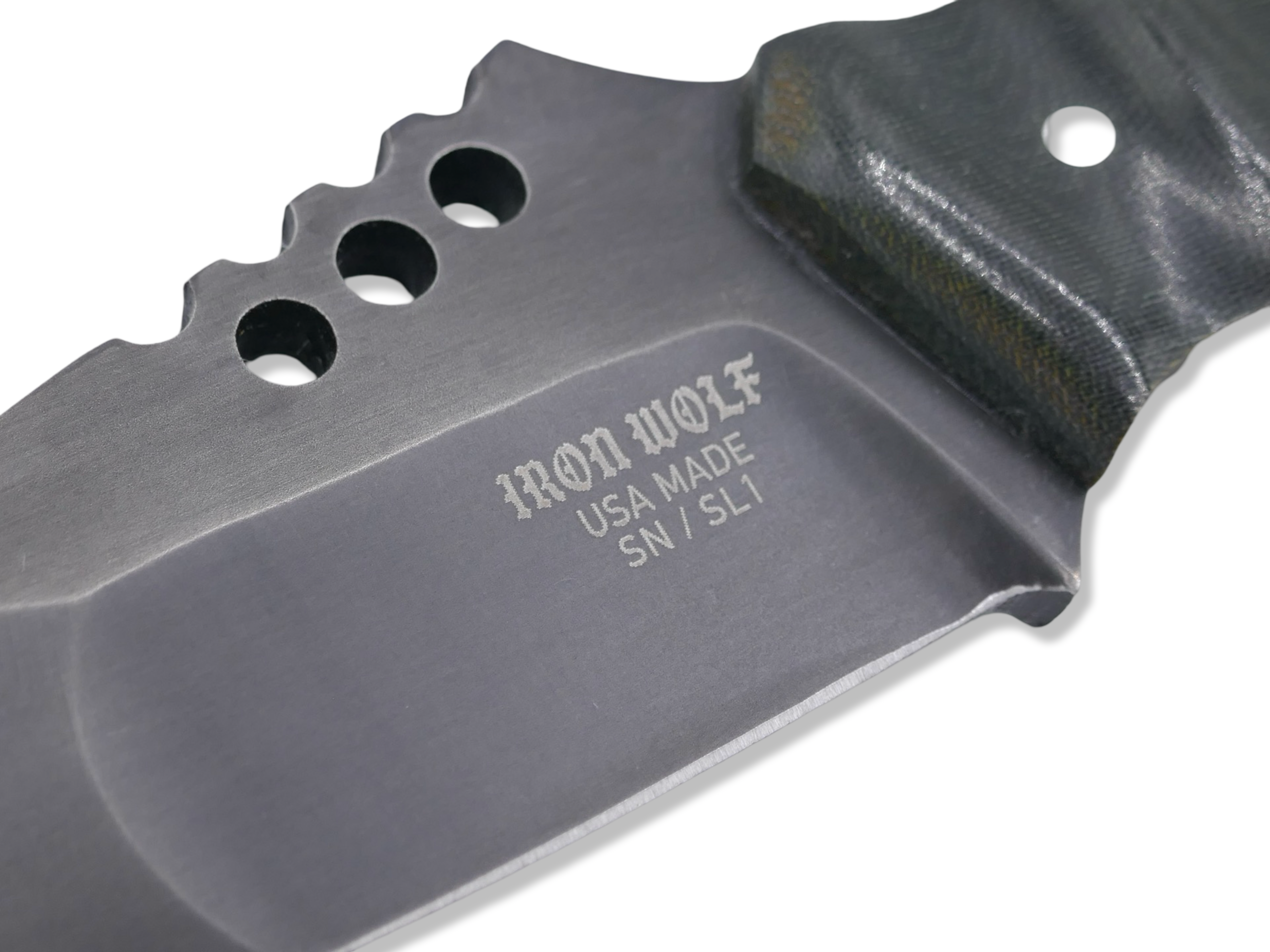 Seth Lopez Collab IRON WOLF Custom 1 of 1 - Tungsten Finish / G 10 Handle / Sheath included