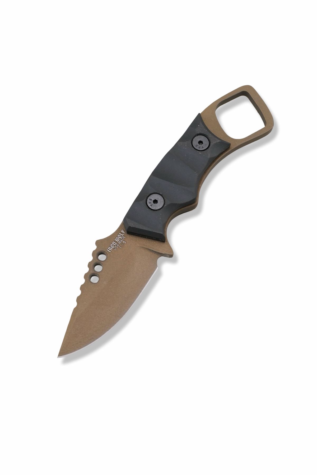 RPM Iron Wolf - Burnt Bronze Cerakote / Black Richlite Handle / Numbered 1 -5 / Leather Sheath Included