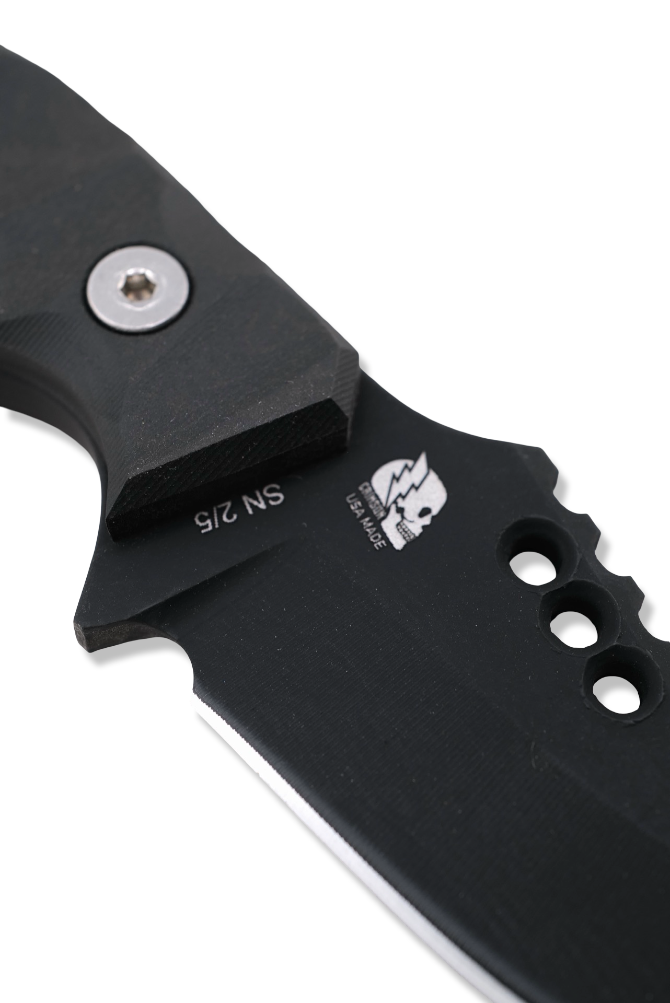 RPM Iron Wolf “ ARMIPOTENT “ - Black Cerakote / Black Richlite Handle / Leather Sheath Included / LIMITED TO 5 PIECES
