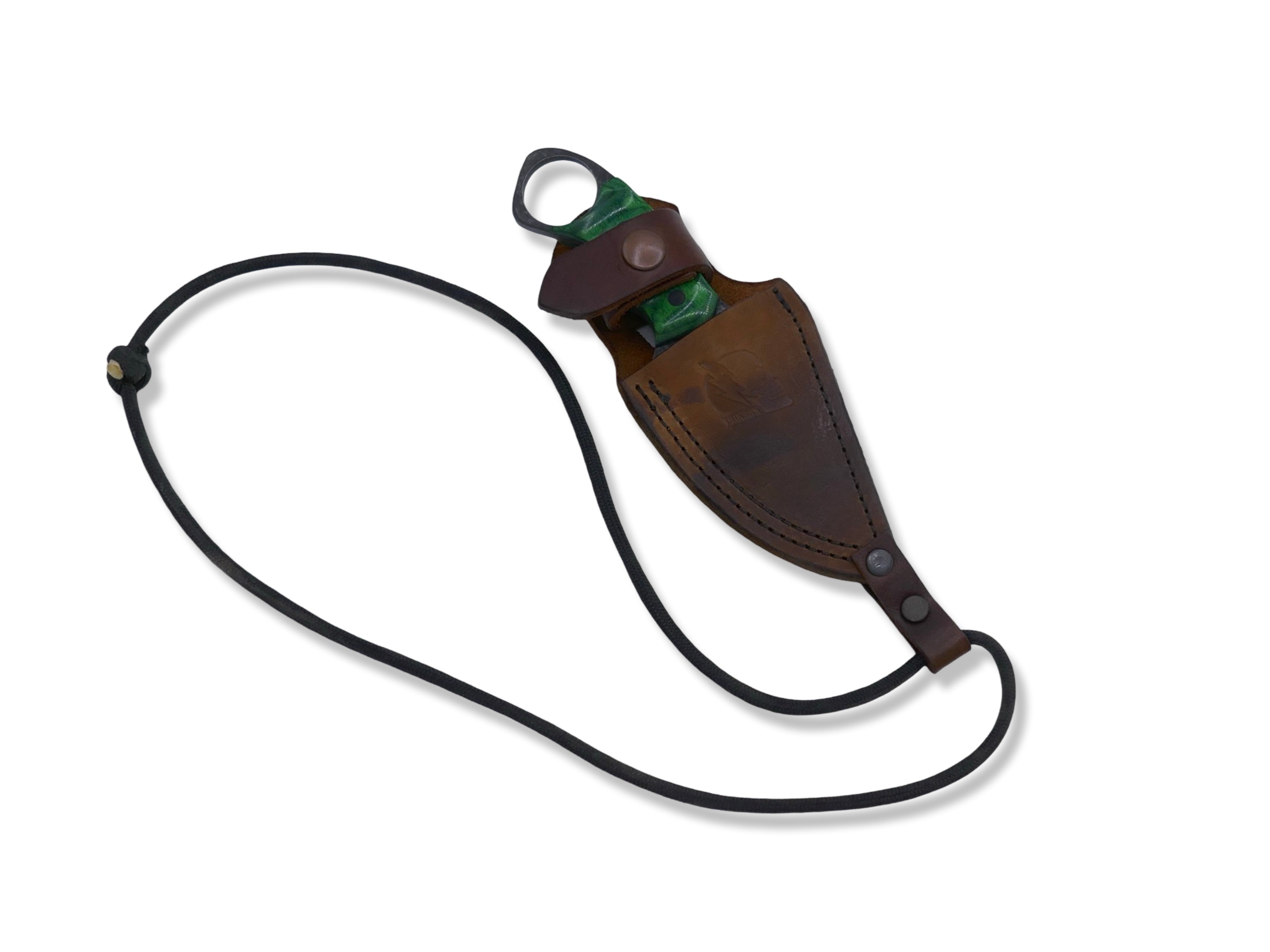 IRON WOLF - Dark Stonewash / Green Dymalux Handle