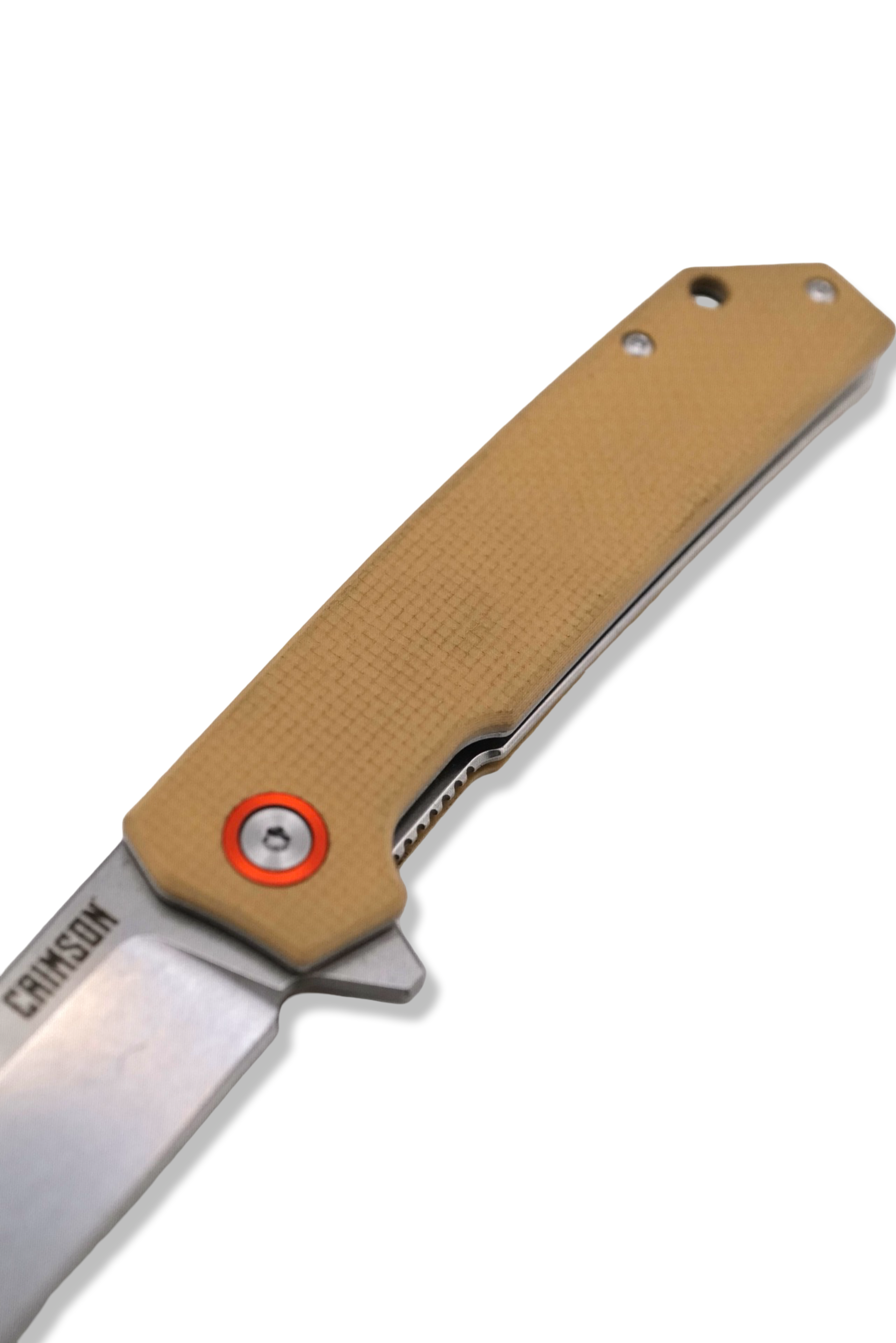 P1 Tanto - Tan Textured G-10 Handle / Stonewash Blade