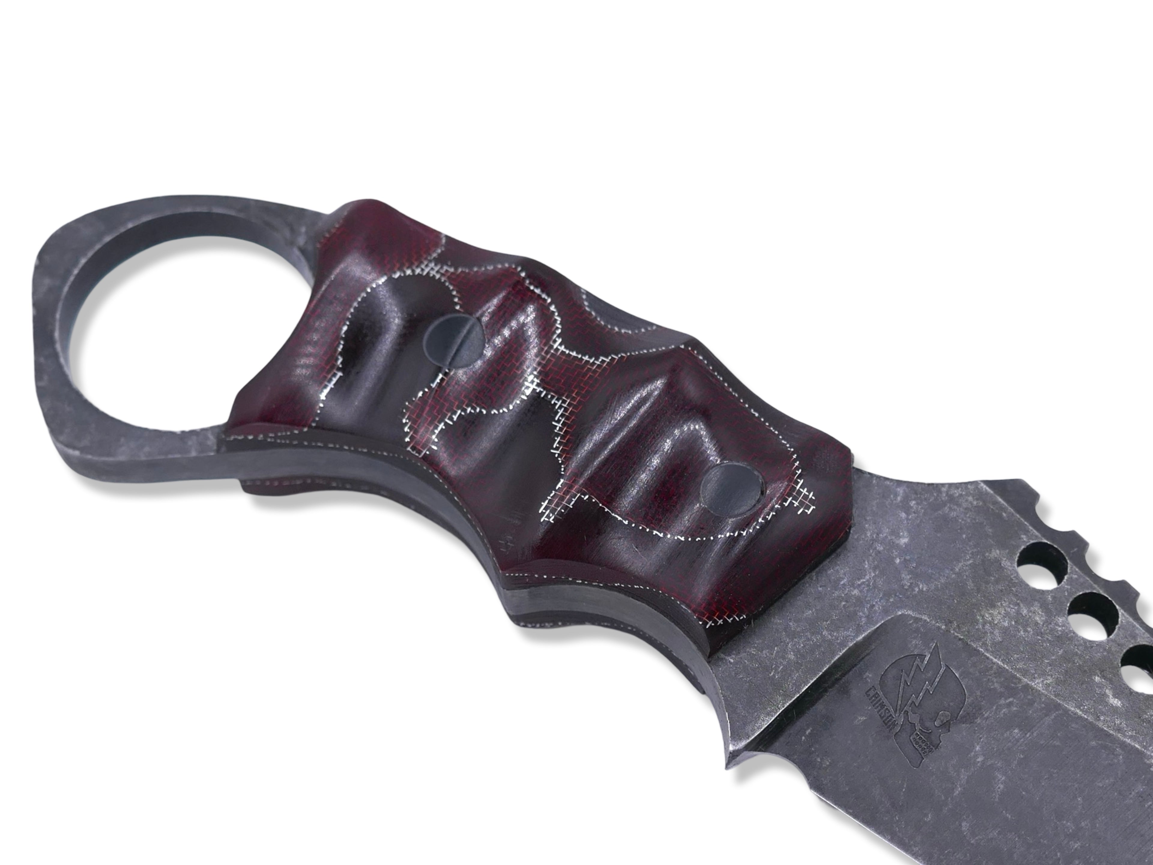 IRON WOLF - Dark Stonewash / Red Raffir Handle