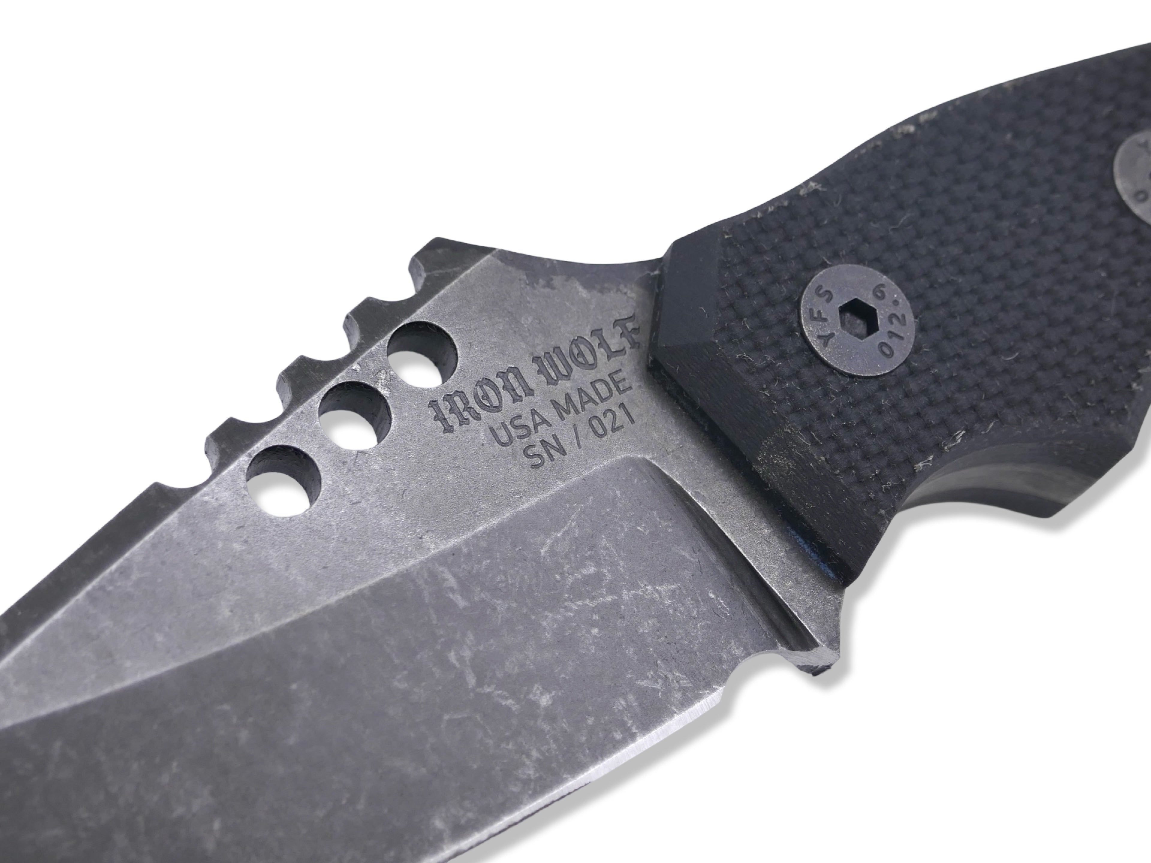 IRON WOLF - Dark Stonewash / Textured G-10 Handle