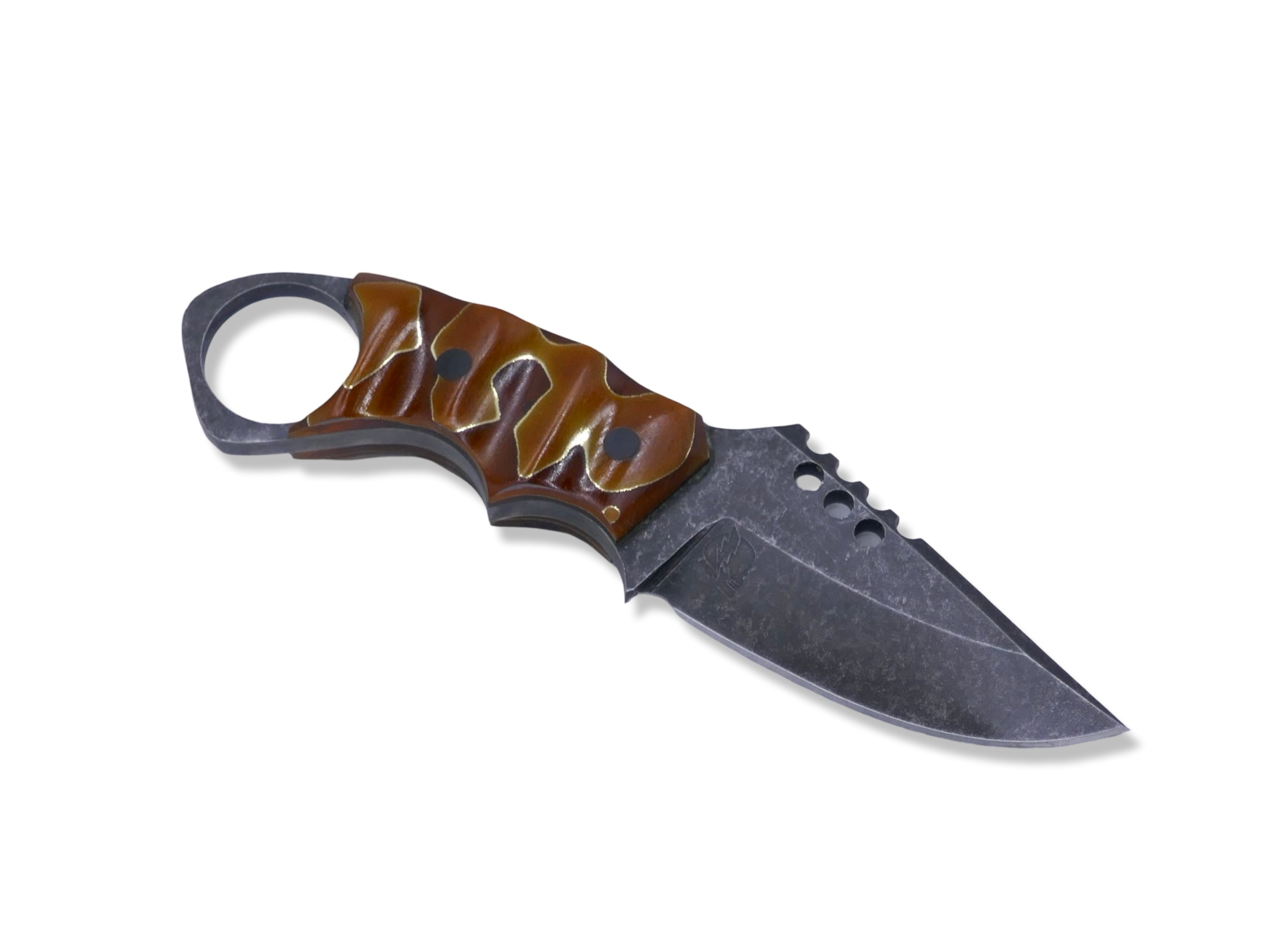 IRON WOLF - Dark Stonewash / Gold Raffir Handle