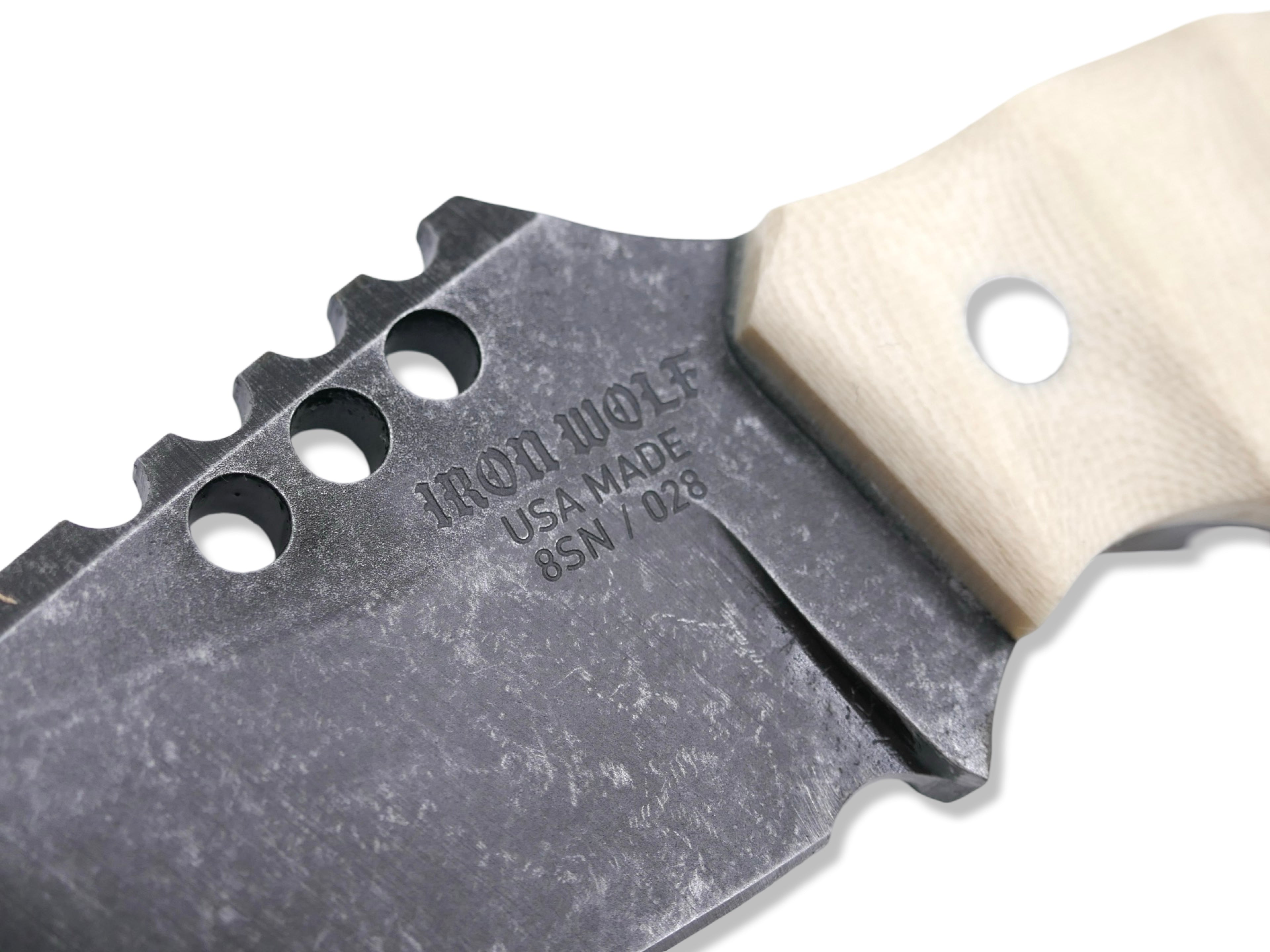 IRON WOLF - Dark Stonewash / Ivory G-10 Handle