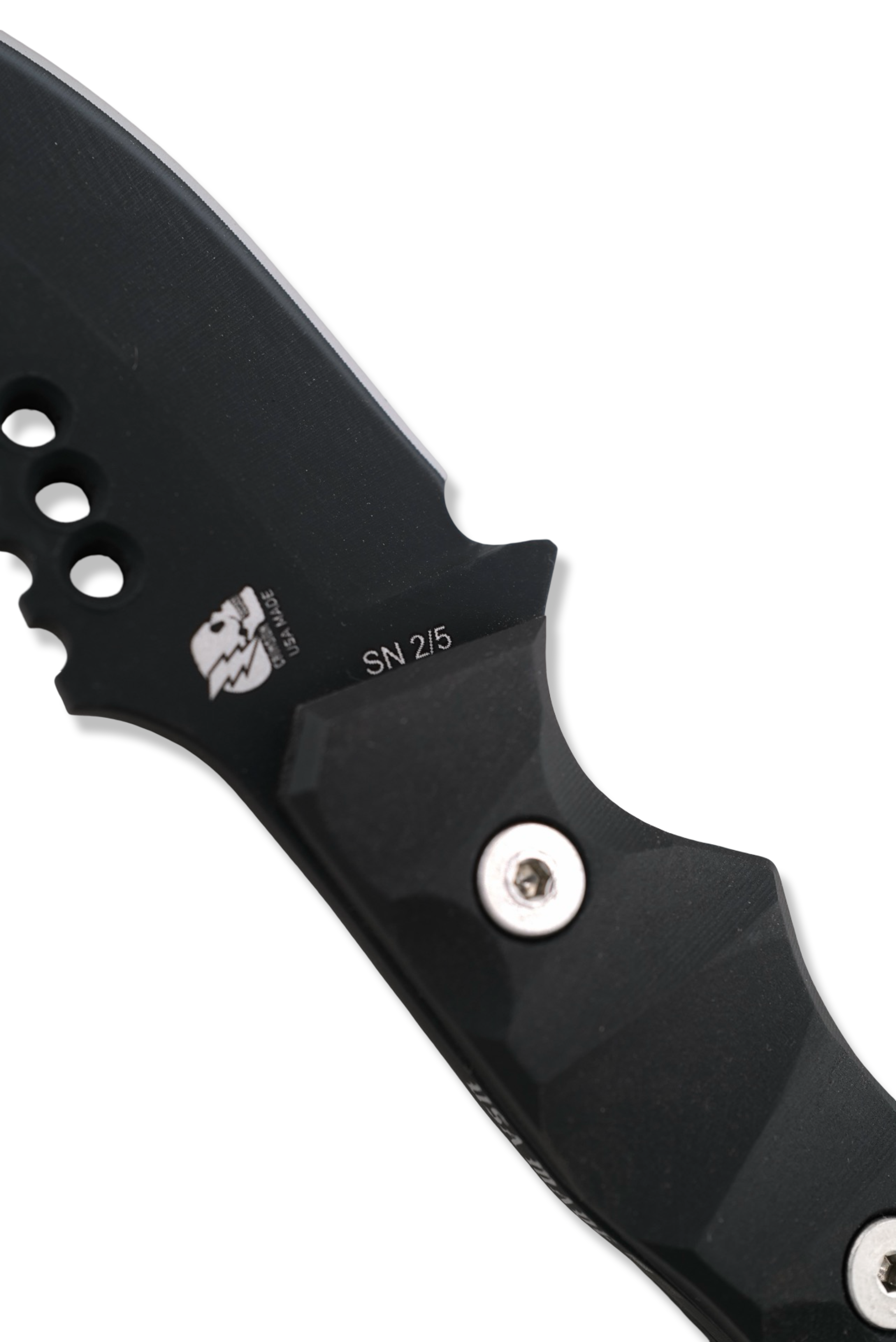 RPM Iron Wolf “ ARMIPOTENT “ - Black Cerakote / Black Richlite Handle / Leather Sheath Included / LIMITED TO 5 PIECES
