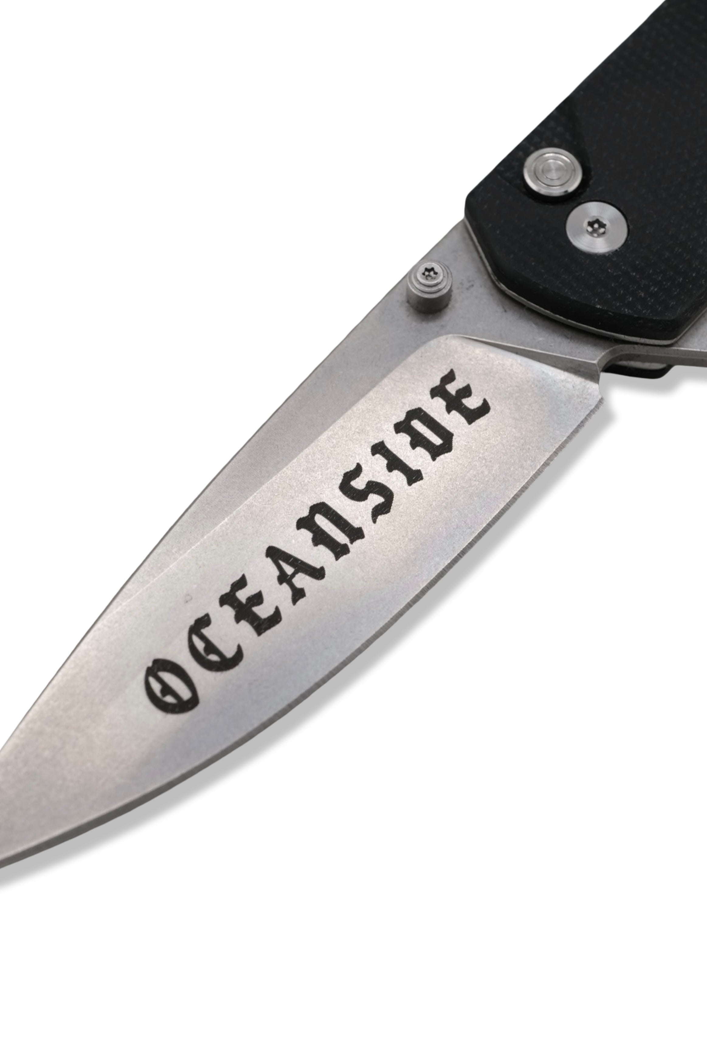 Q7 Flipper Folder - Limited Edition / Small Batch / OSIDE Edition Black G-10 Handle / Stonewash Blade