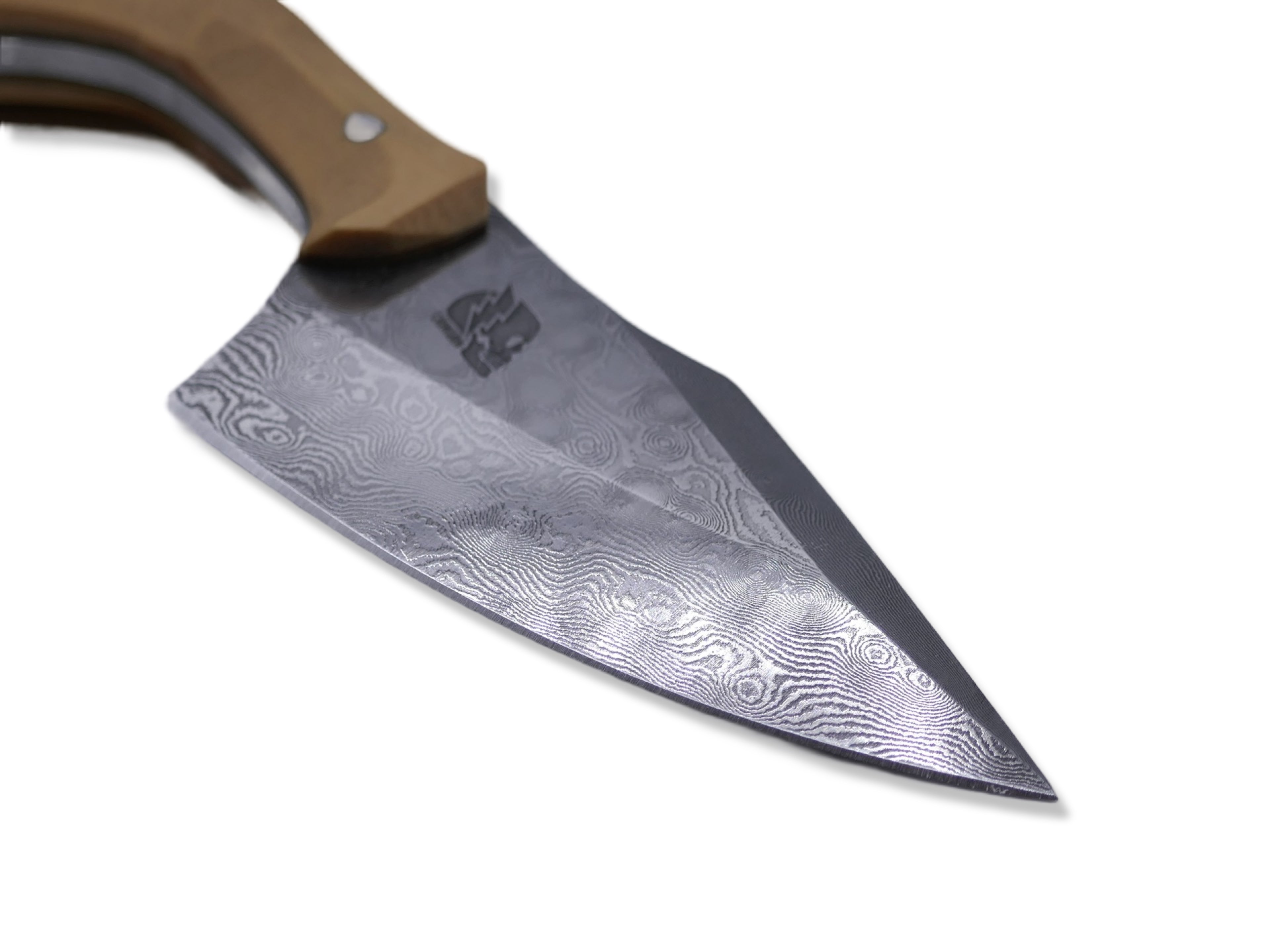 Piranha - Vegas Forge Stainless Damascus / 1970’s GE Paper Micarta