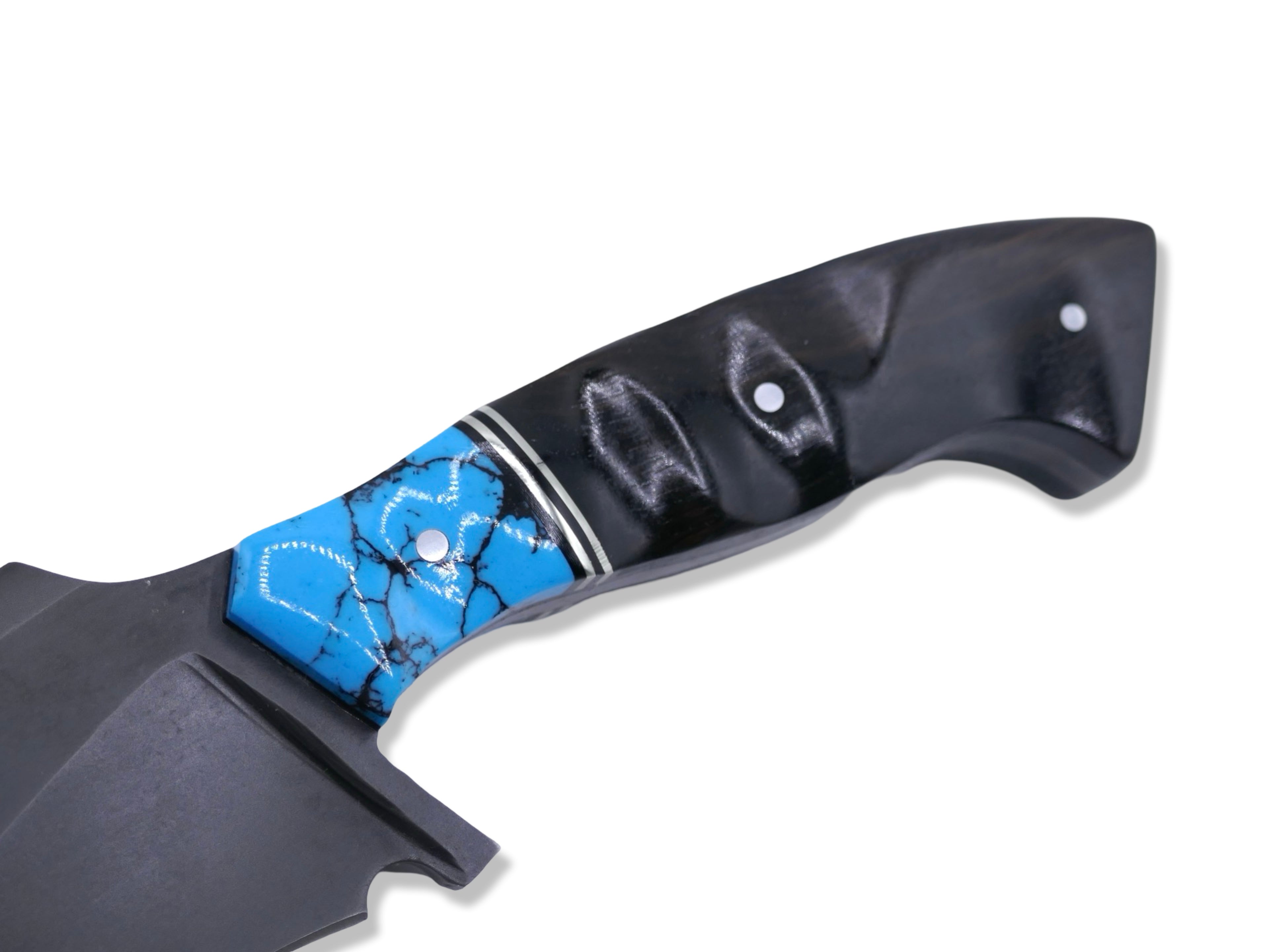 Destroyer Custom 1 of 1 Compound Reaper - Tungsten Finish / Tru Stone Front / Double Nickel Splits / Ebony Handle