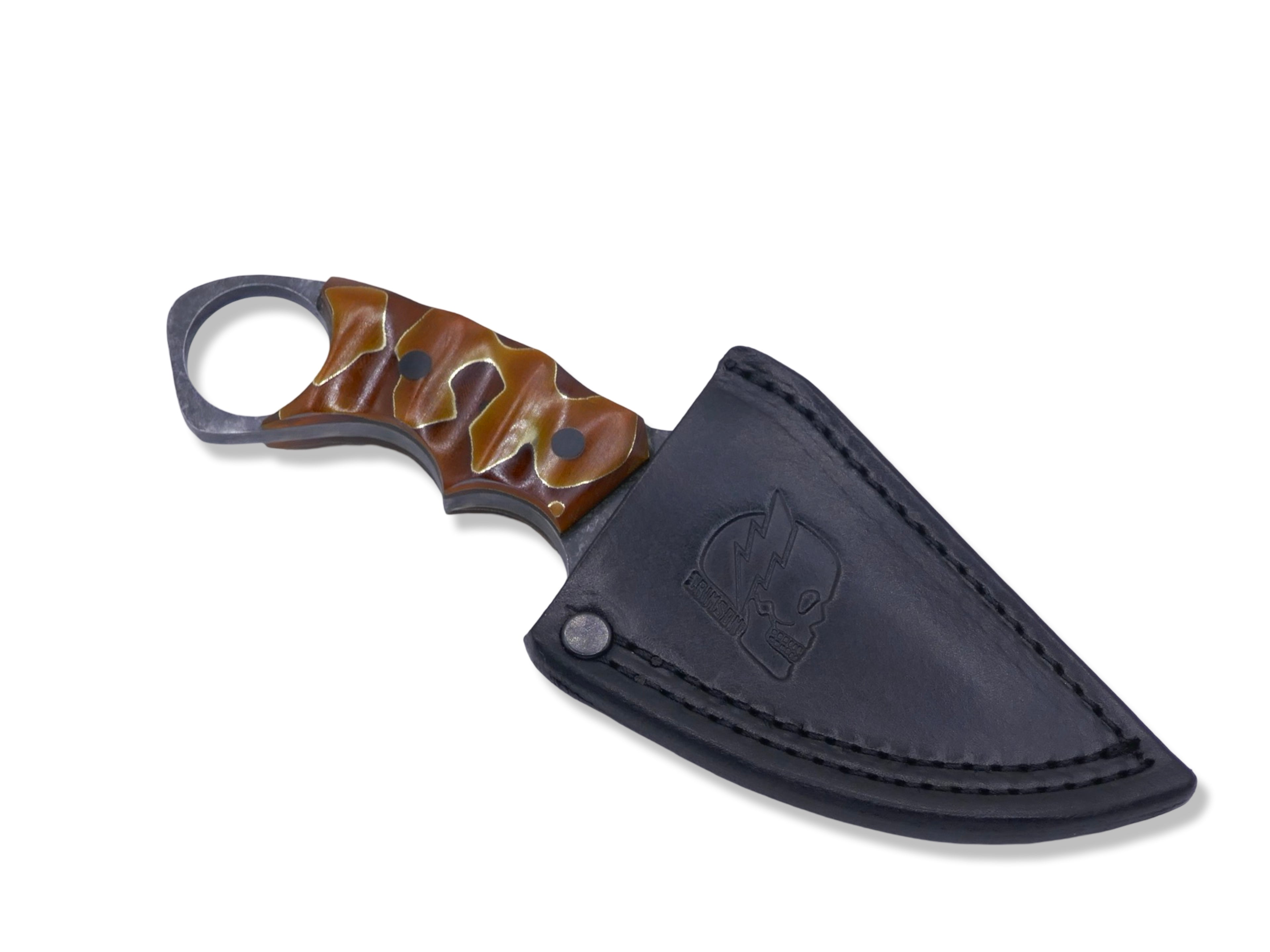 IRON WOLF - Dark Stonewash / Gold Raffir Handle