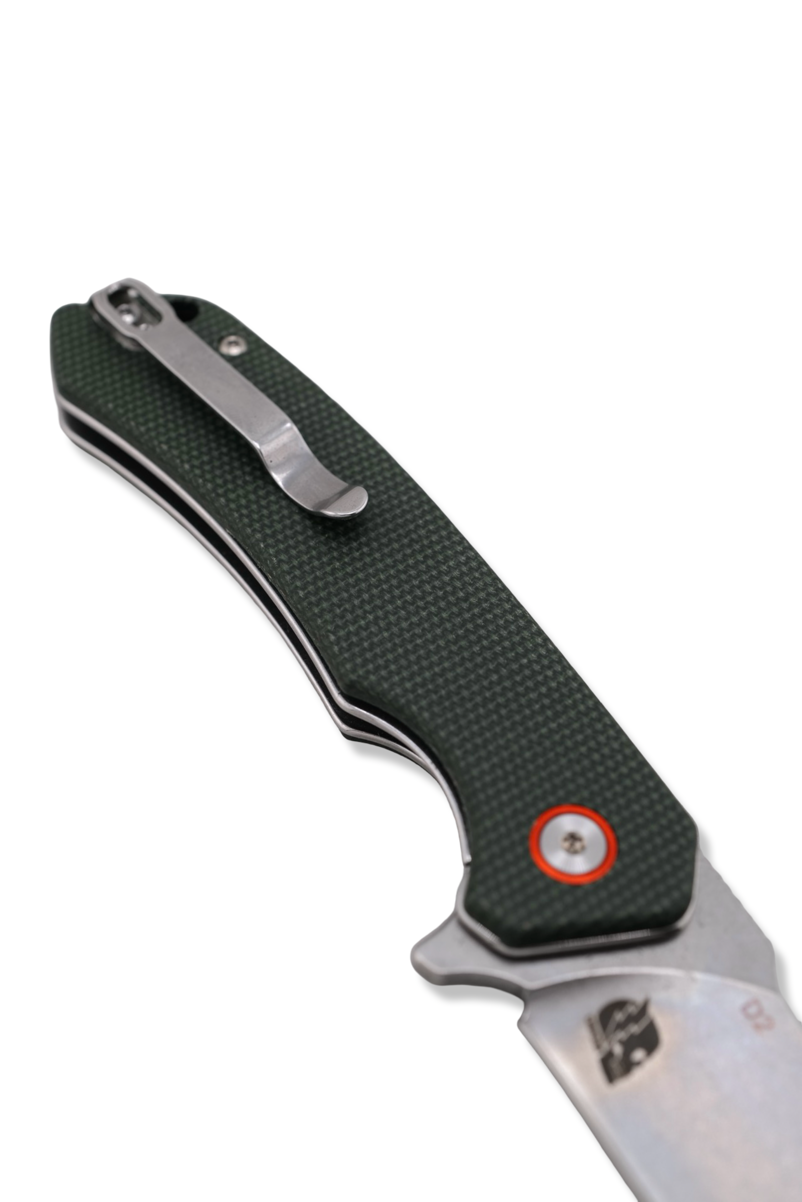 Copperhead Folder - OD Green Micarta Handle / Stonewash