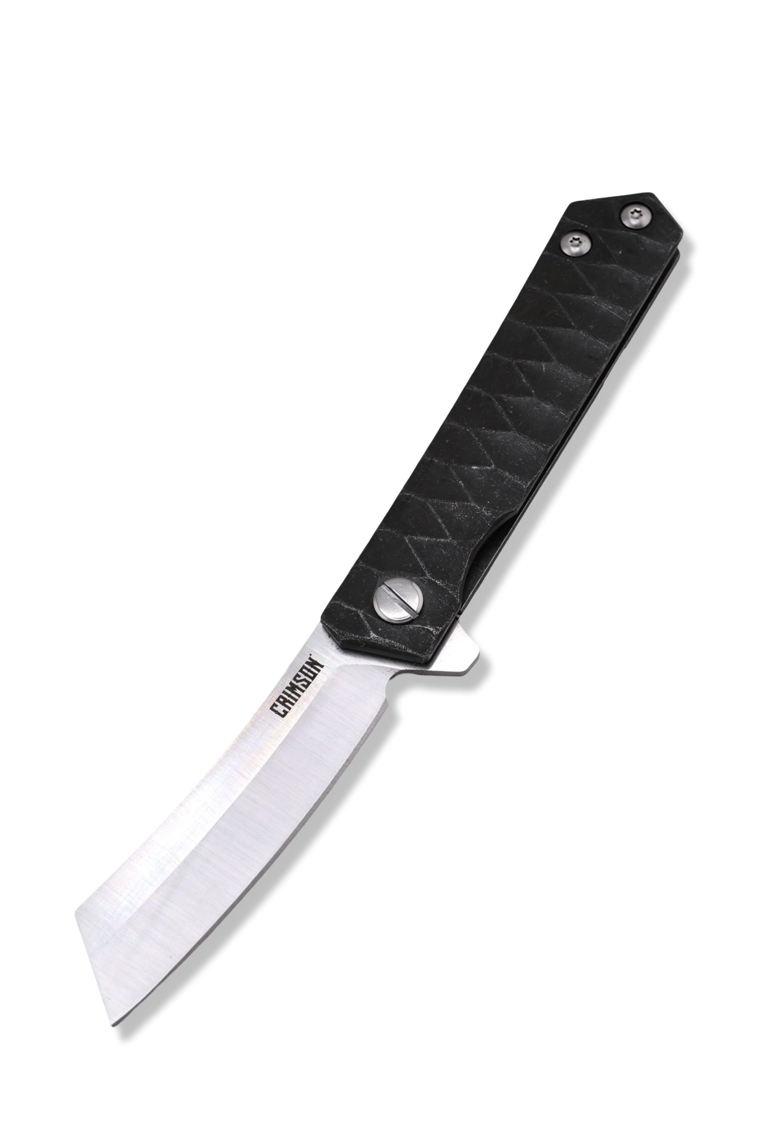 The Wayne Flipper Folder - Straight razor Rock Textured Handle / Satin Finish