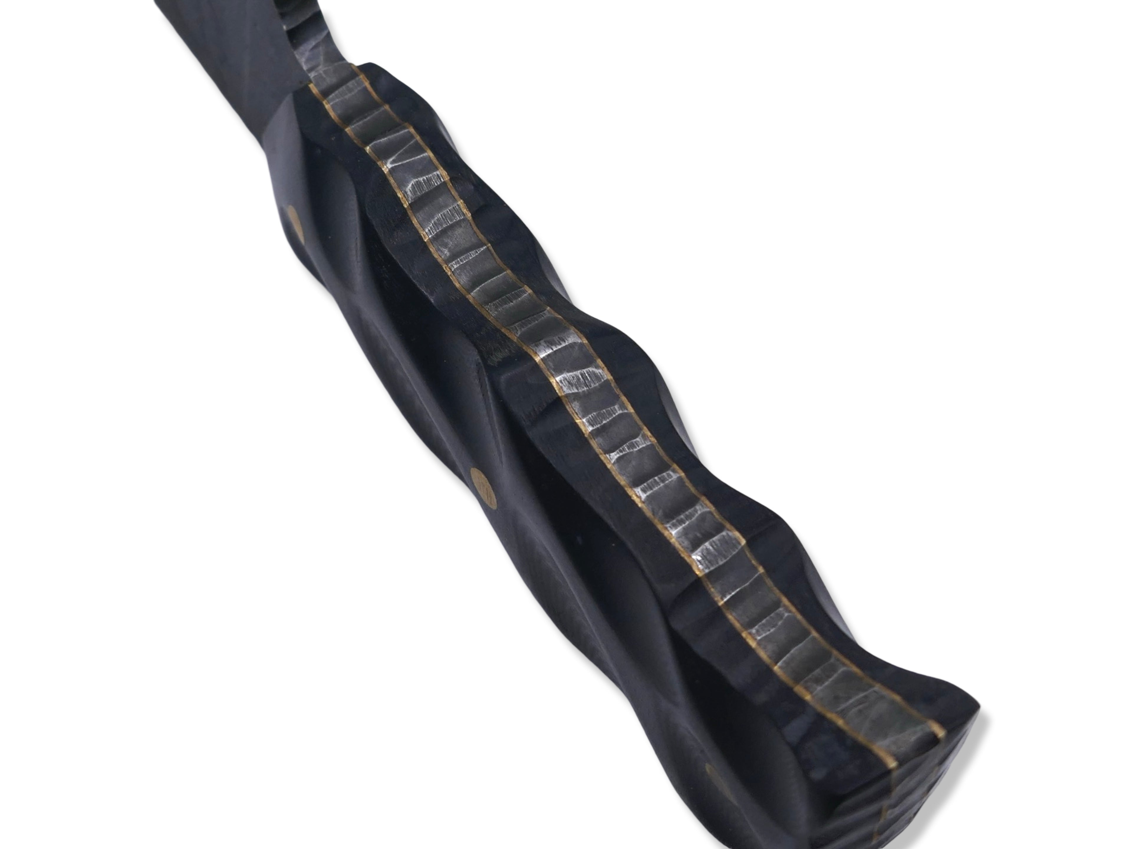 Slayer - Dark Stonewash / Black G-10 / Brass Liners / Full Spine Textured