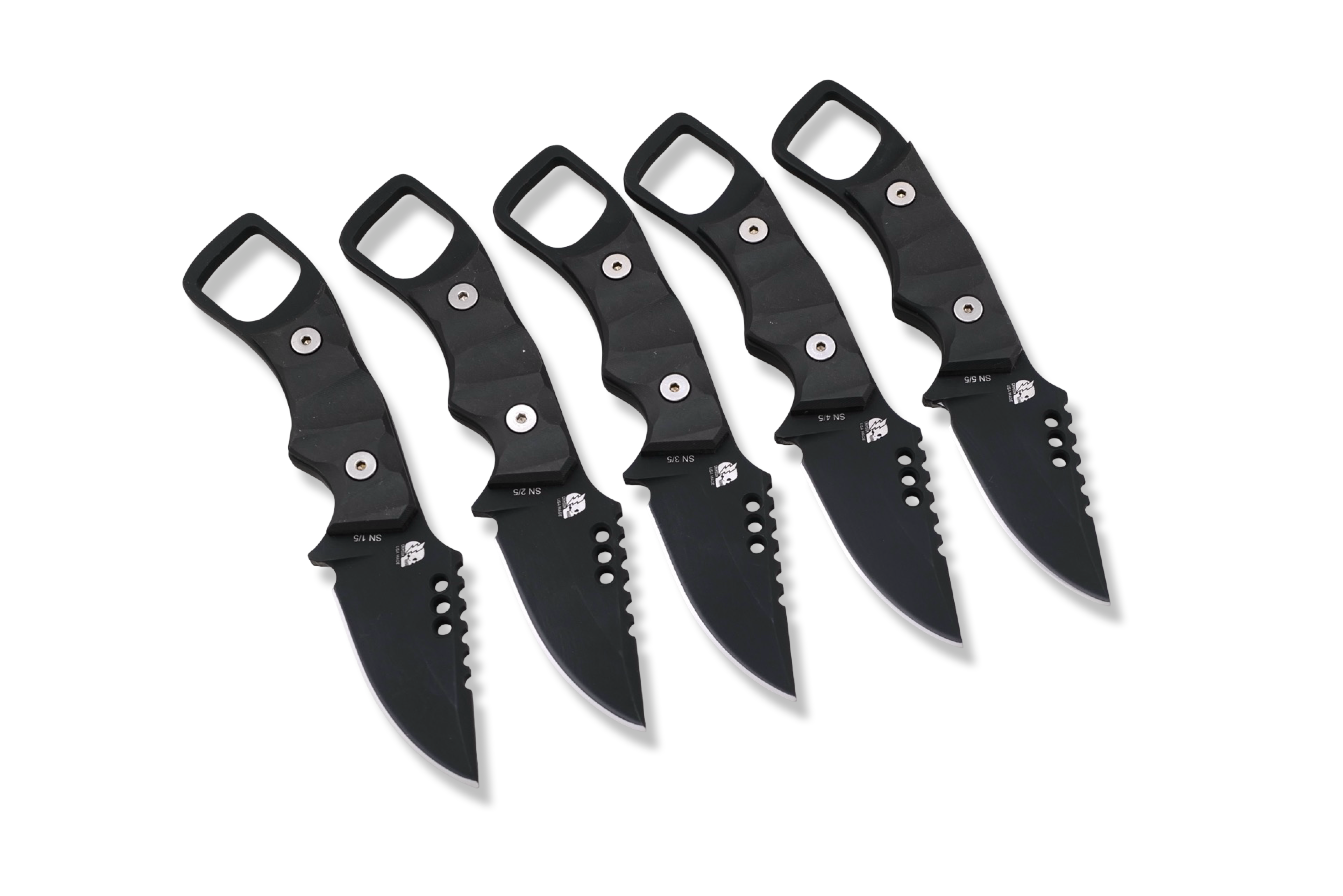 RPM Iron Wolf “ ARMIPOTENT “ - Black Cerakote / Black Richlite Handle / Leather Sheath Included / LIMITED TO 5 PIECES