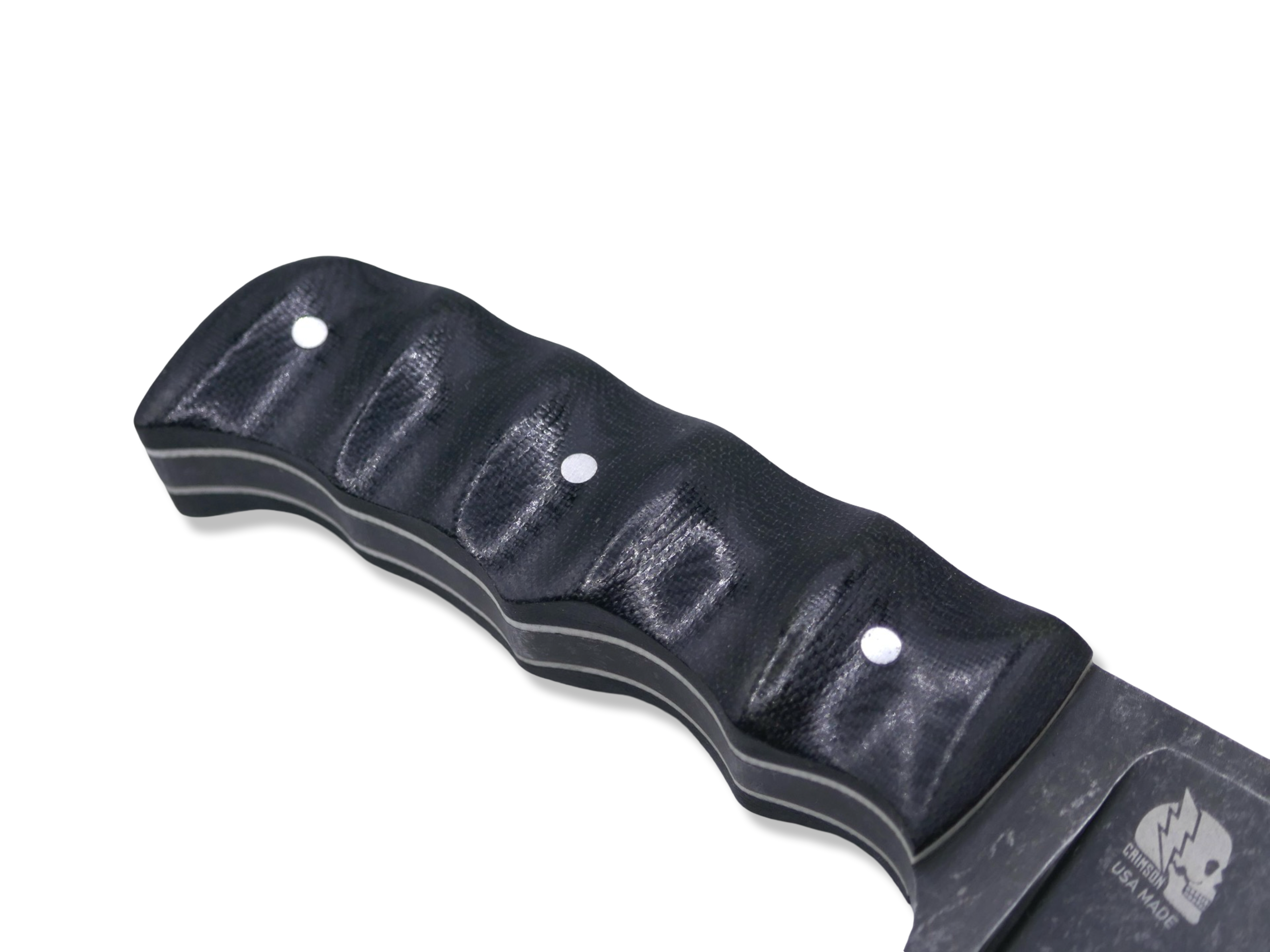 Slayer Mini Hollow Grind Custom - Dark Stonewash / Black Micarta / White G-10 Liner / SHEATH INCLUDED