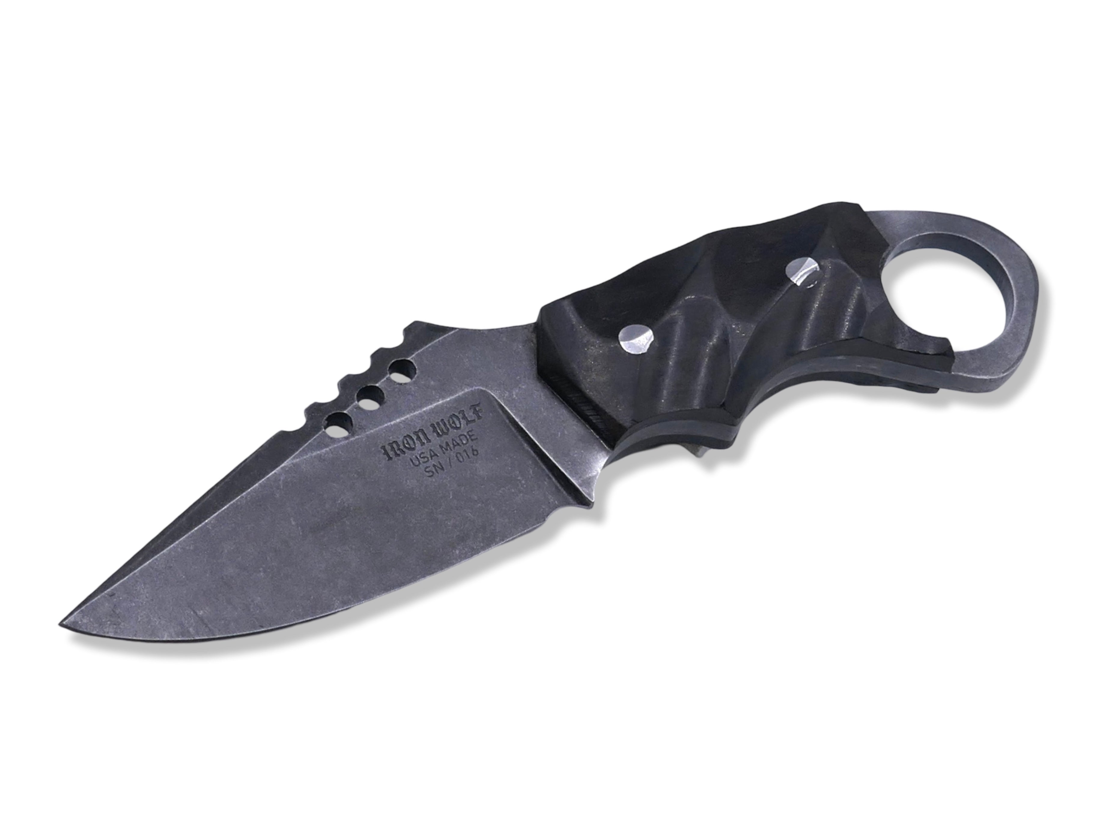 IRON WOLF - Dark Stonewash / Ebony Handle