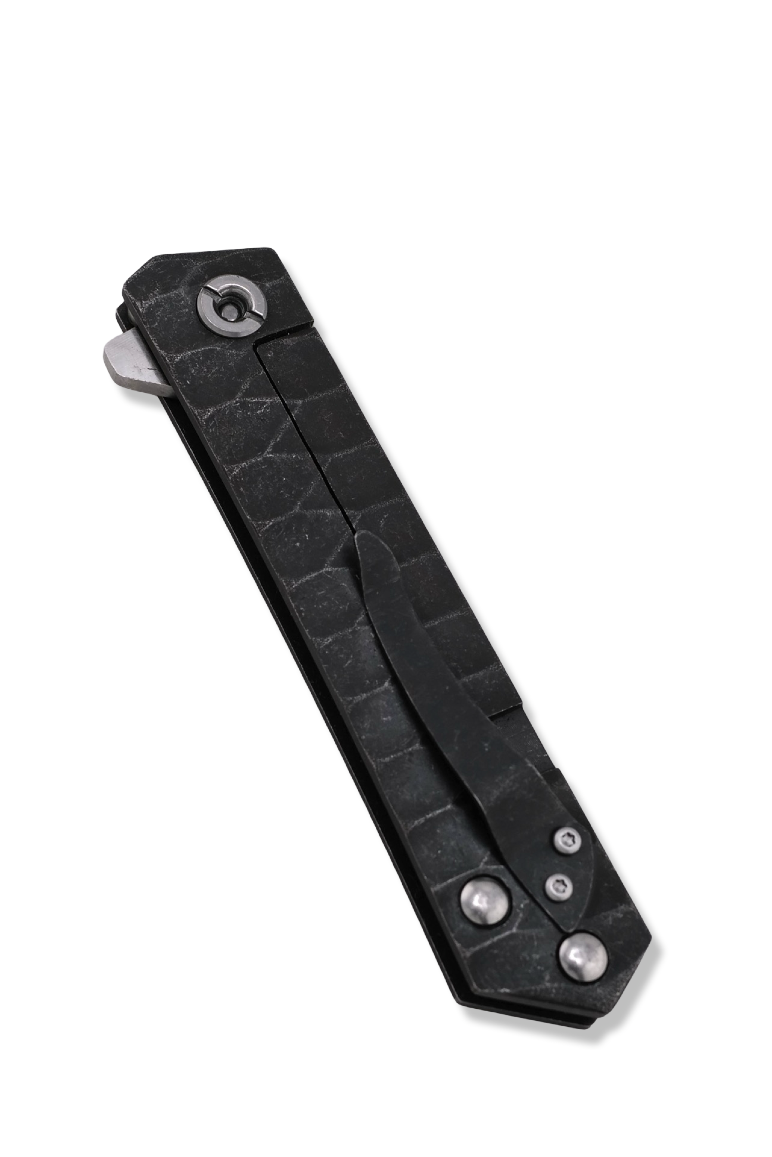 The Wayne Flipper Folder - Rock Textured Handle / Satin Finish