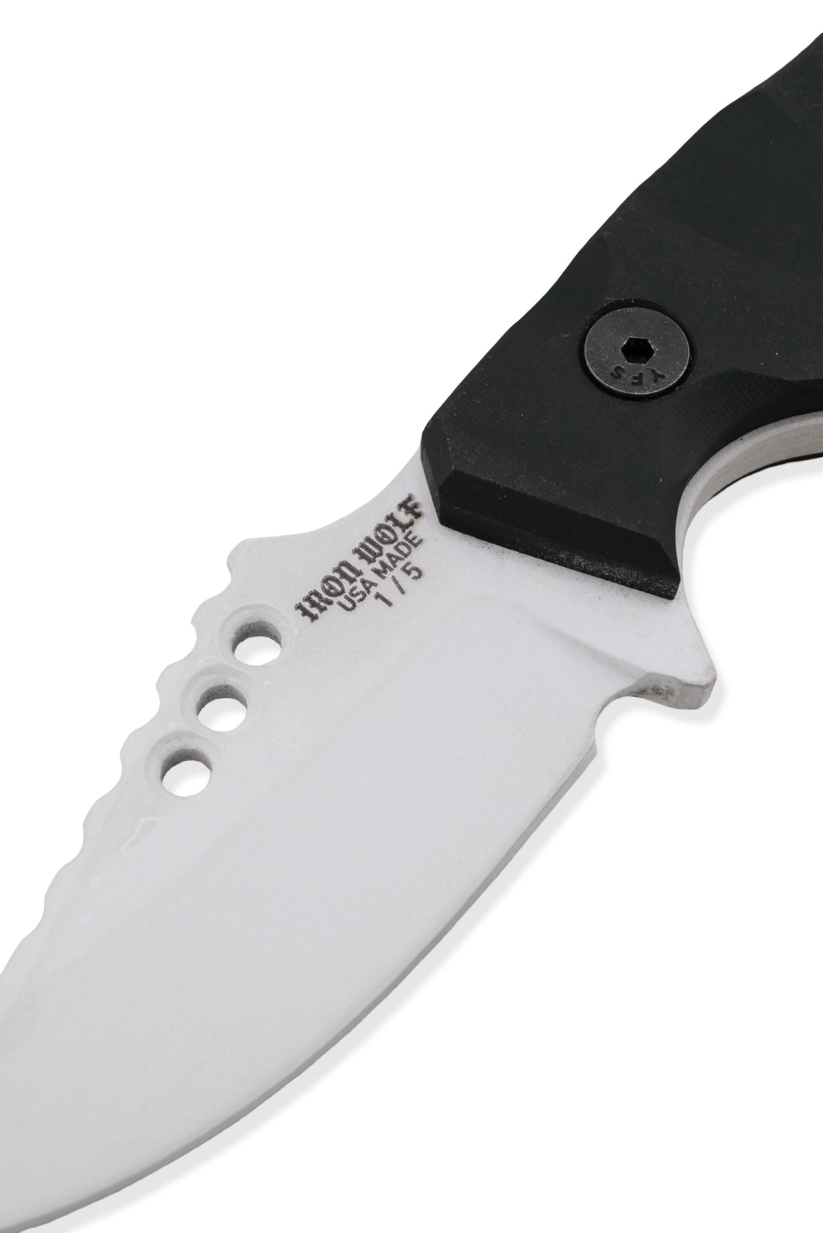 RPM Iron Wolf - Frost Cerakote / Black Richlite Handle / Numbered 1 -5 / Leather Sheath Included