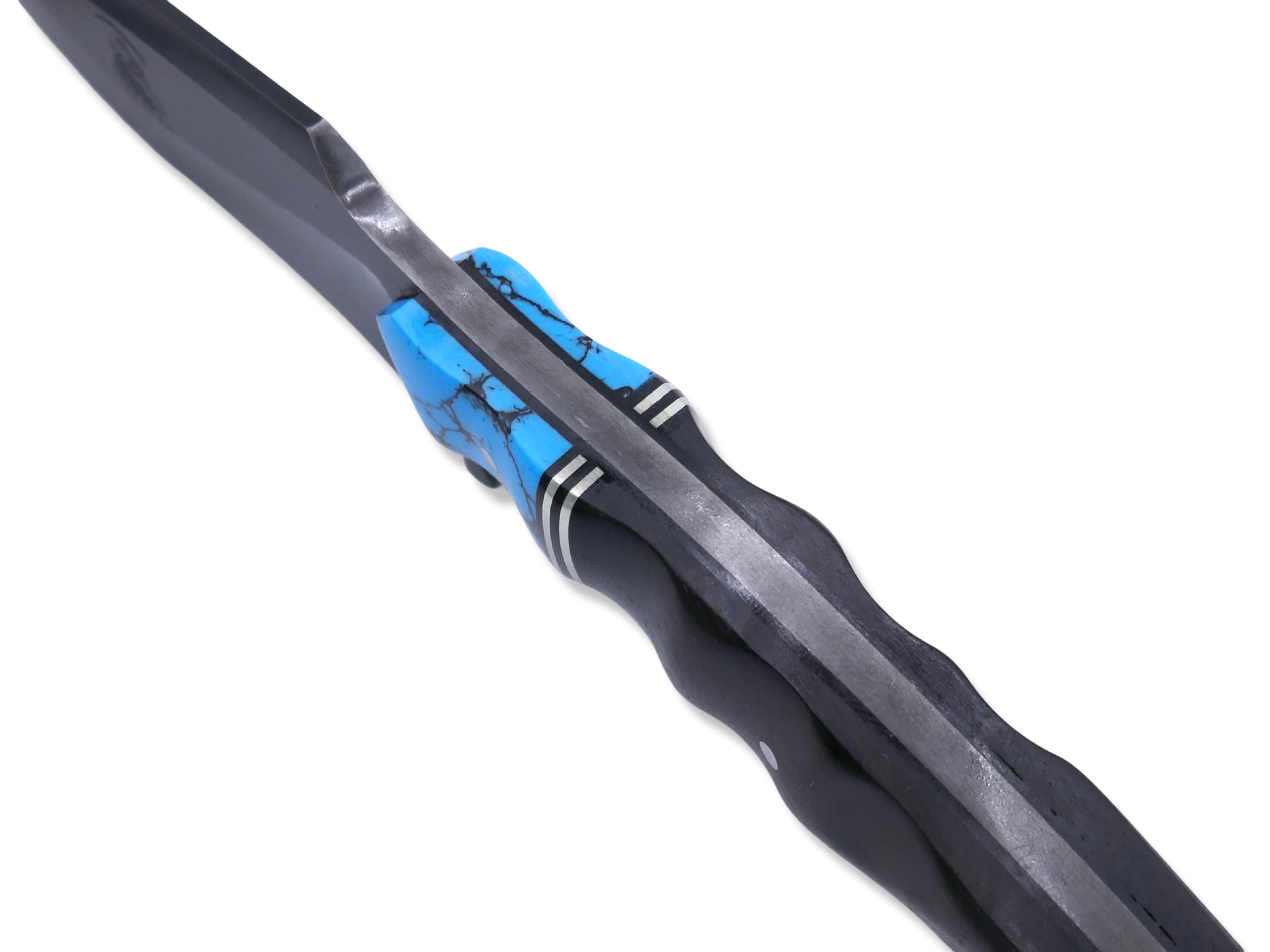 Destroyer Custom 1 of 1 Compound Reaper - Tungsten Finish / Tru Stone Front / Double Nickel Splits / Ebony Handle