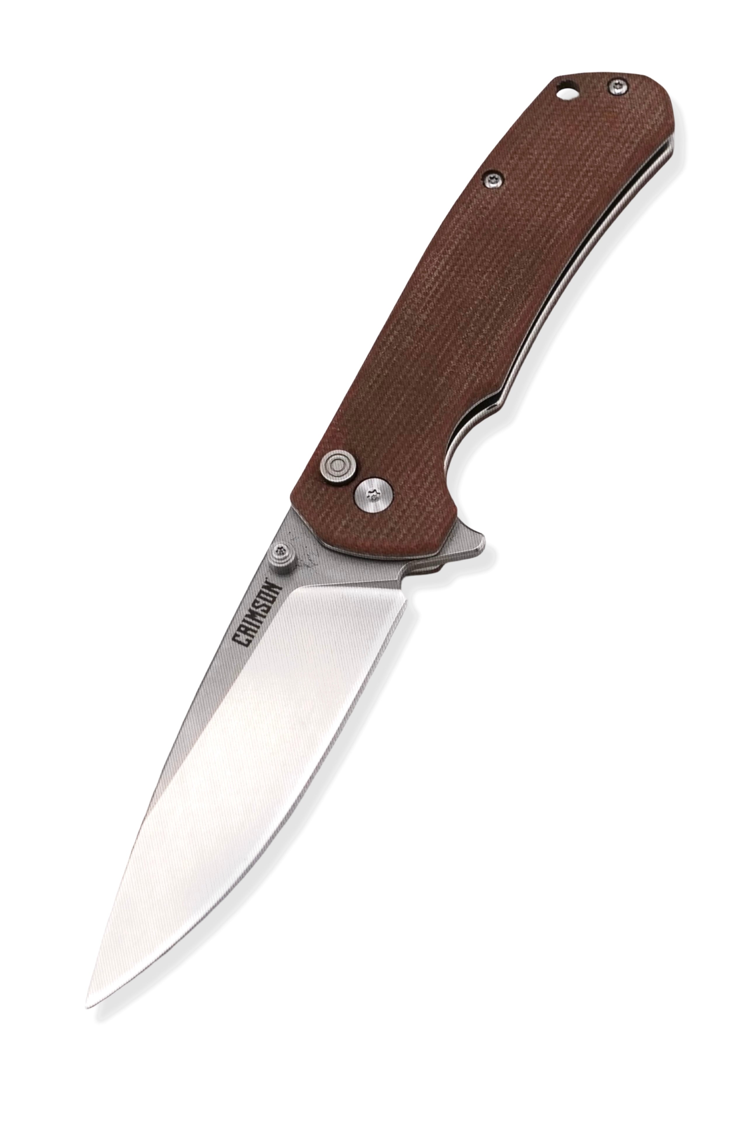 Q7 Flipper Folder - Tan Micarta Handle / Stonewash Blade