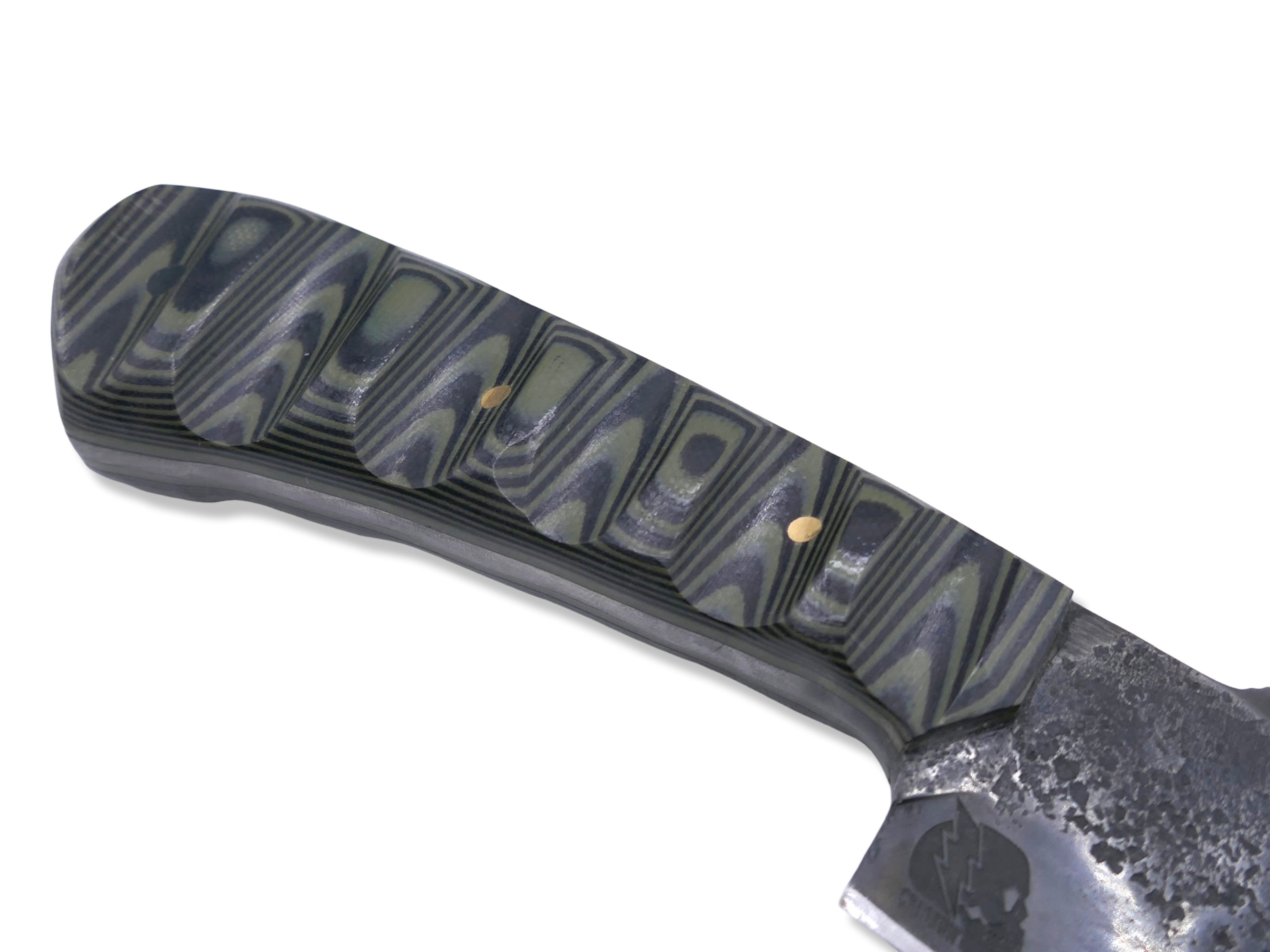 LEGIONNAIRE- Hand Forged / Black / Green G-10 Handle With OD Green G-10 Liner