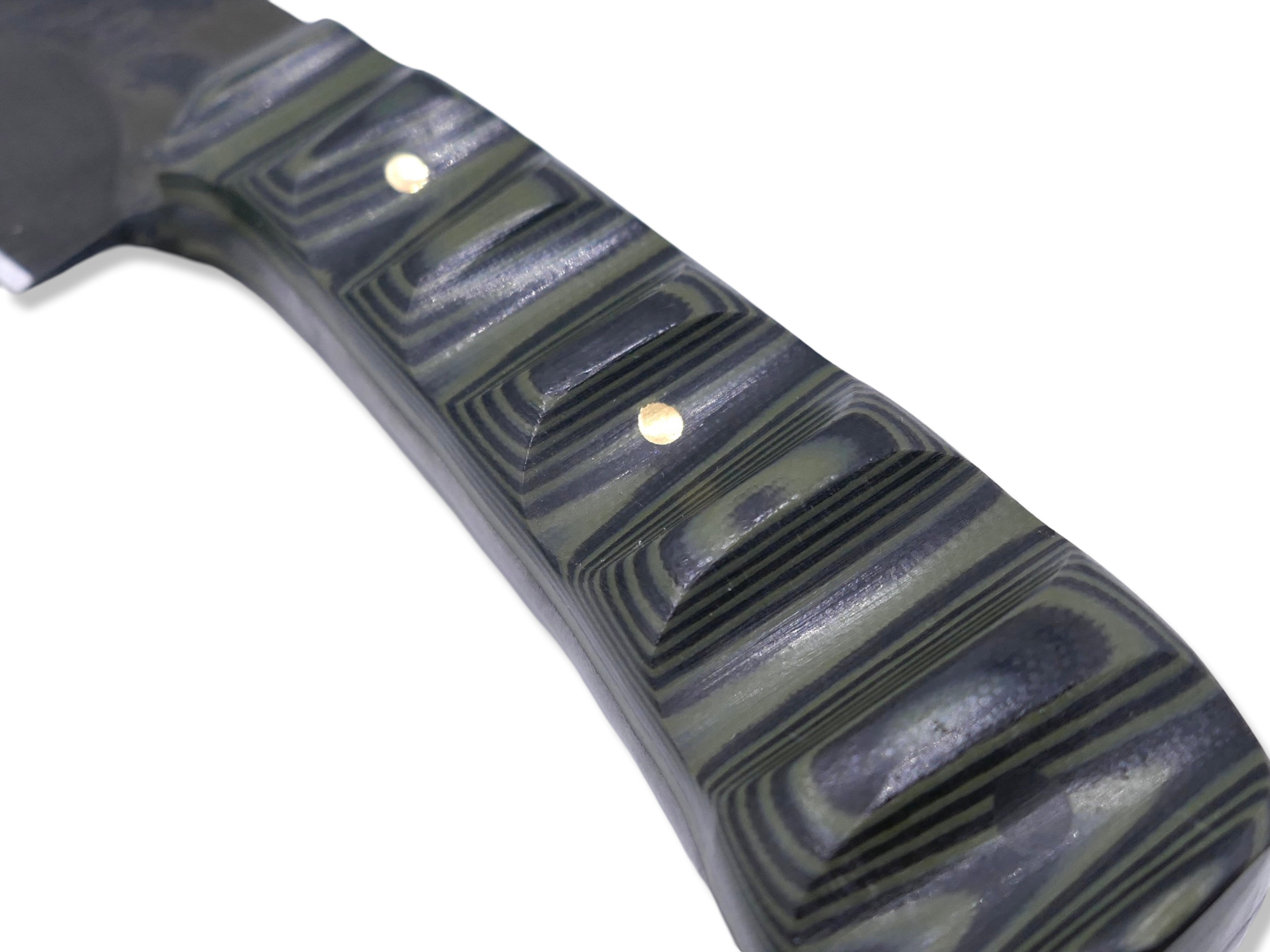 LEGIONNAIRE- Hand Forged / Black / Green G-10 Handle With OD Green G-10 Liner