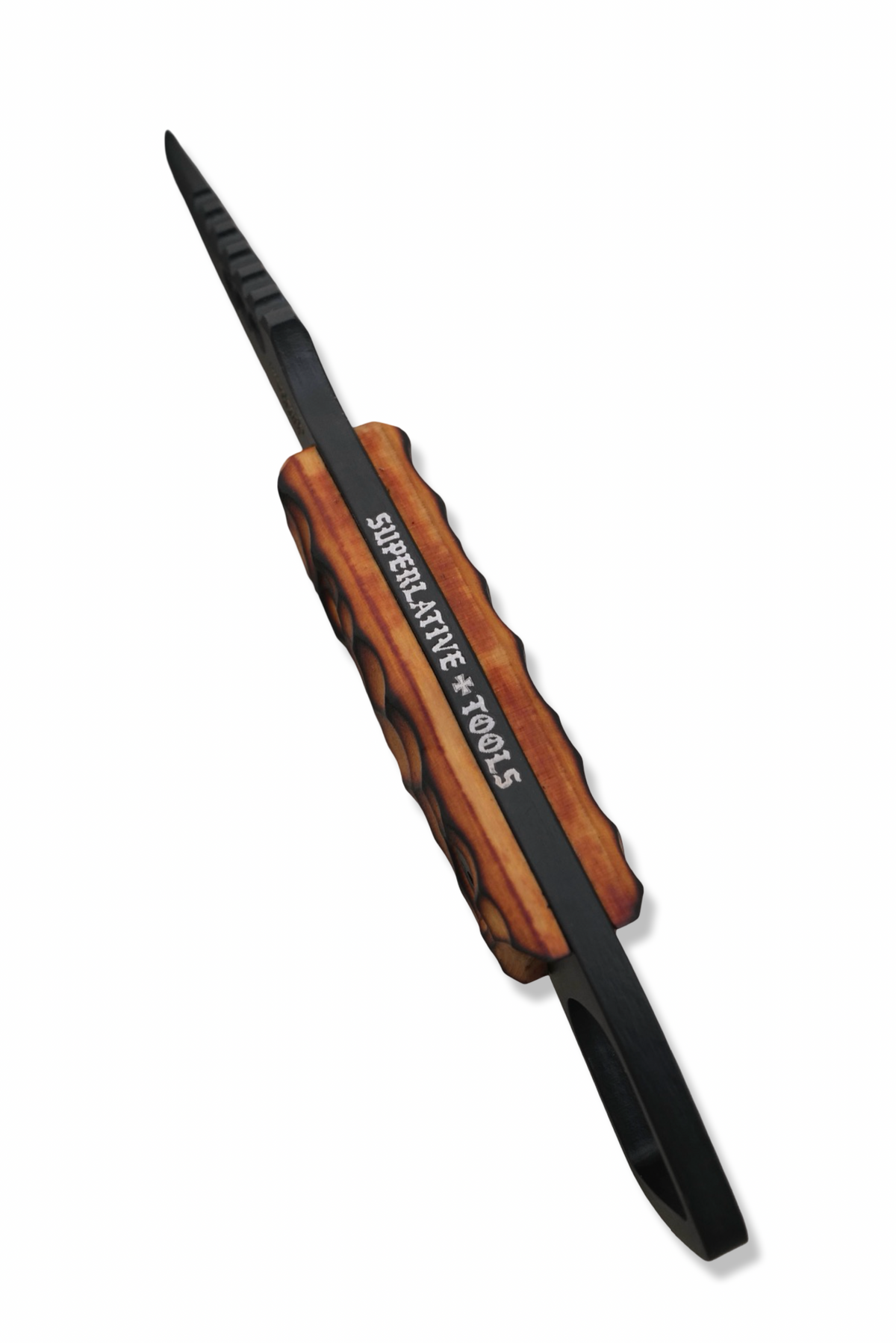 RPM Iron Wolf - Black Cerakote / Torched Rock Texture Richlite Handle / Leather Sheath Included