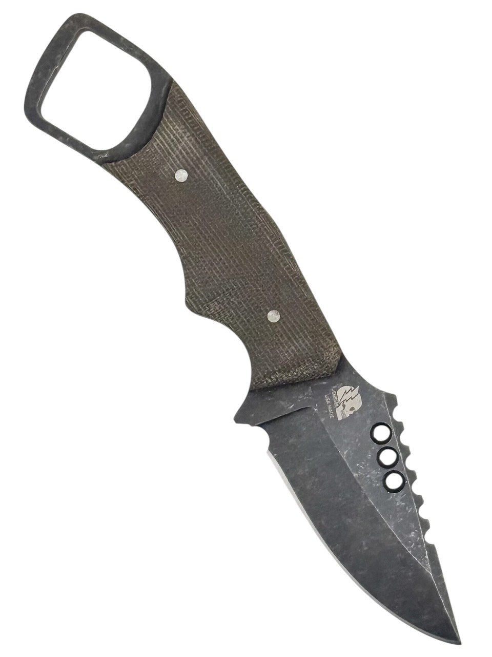 CUSTOM RPM Iron Wolf - Dark Stonewash / OD Green Micarta