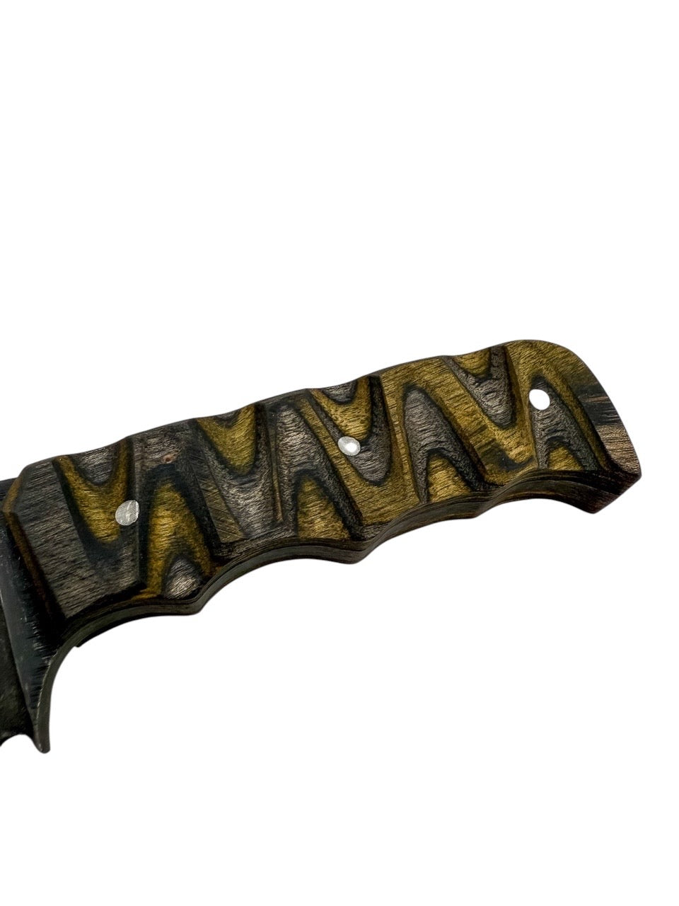 Slayer Mini Hollow Grind Custom - Dark Stonewash / Olive Dyma Handle / SHEATH INCLUDED