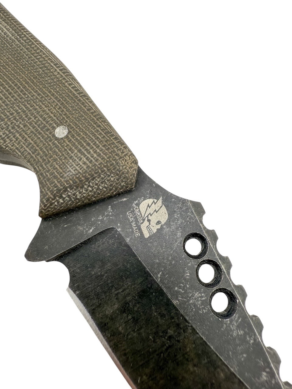 CUSTOM RPM Iron Wolf - Dark Stonewash / OD Green Micarta