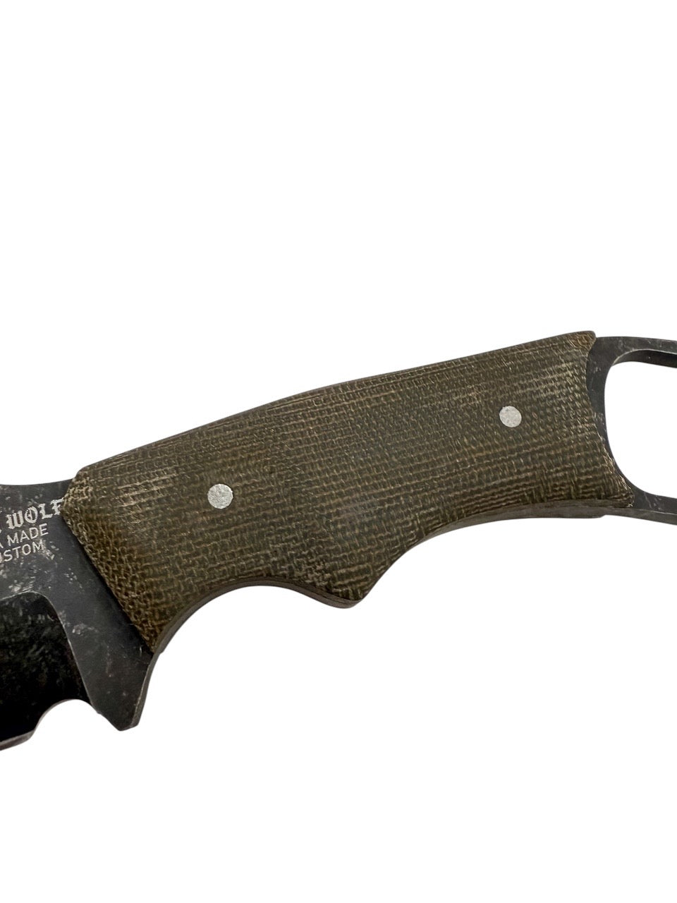 CUSTOM RPM Iron Wolf - Dark Stonewash / OD Green Micarta