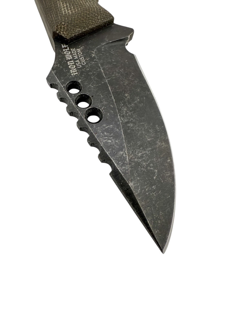 CUSTOM RPM Iron Wolf - Dark Stonewash / OD Green Micarta