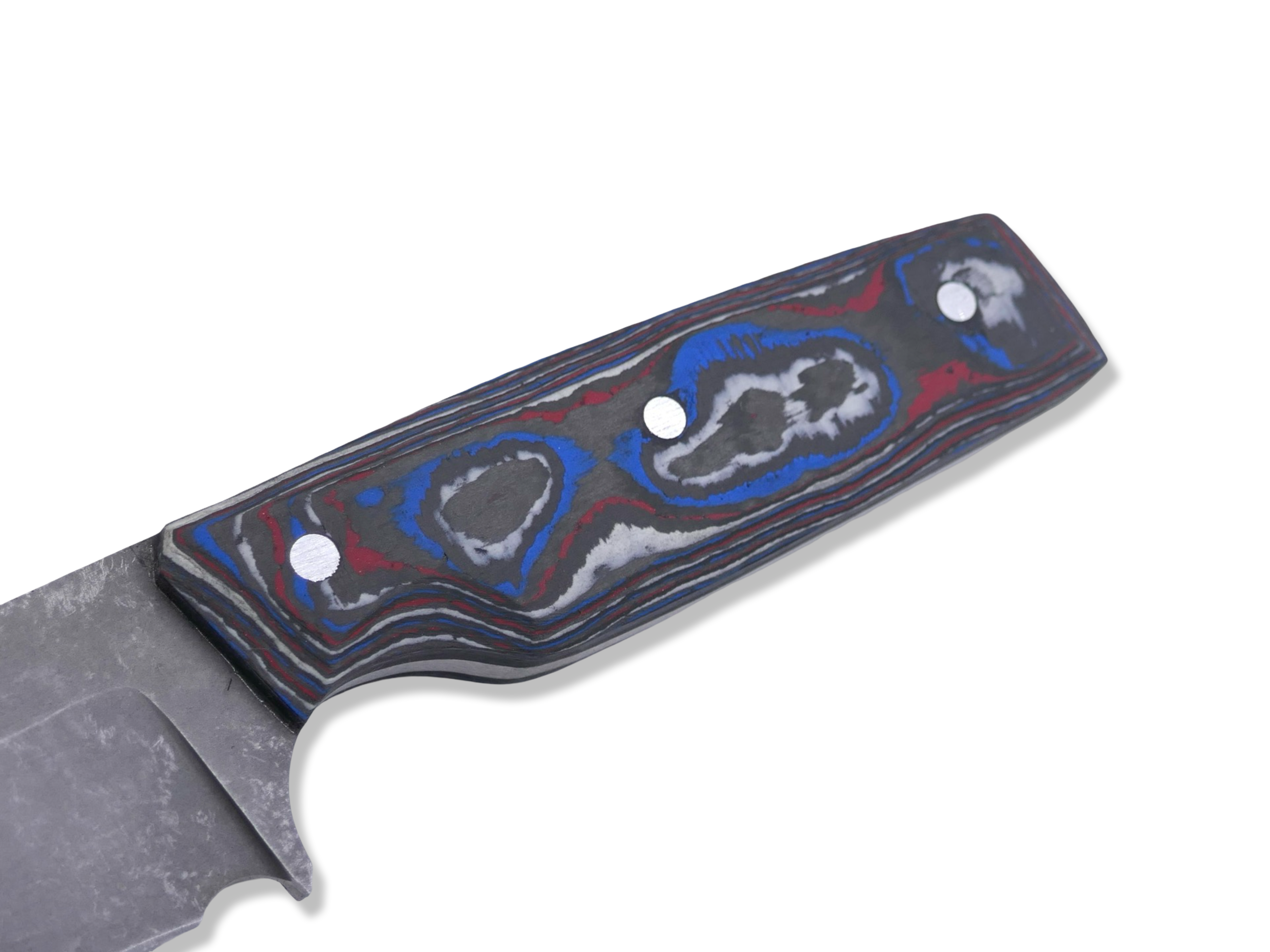 Roach 1 of 1 Custom Stainless - Light Stonewash / America Camo Carbon / Black G-10 Liner / SHEATH INCLUDED