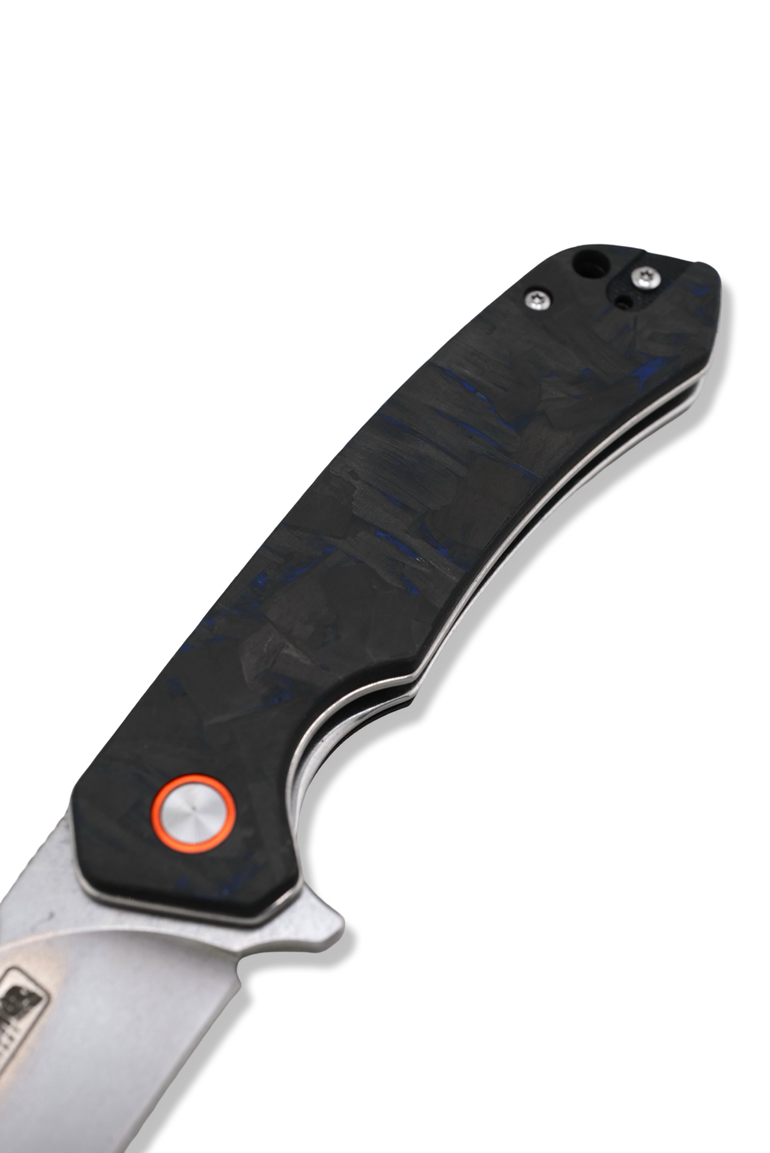 Copperhead Folder - Black / Blue Carbon Fiber Handle / Stonewash