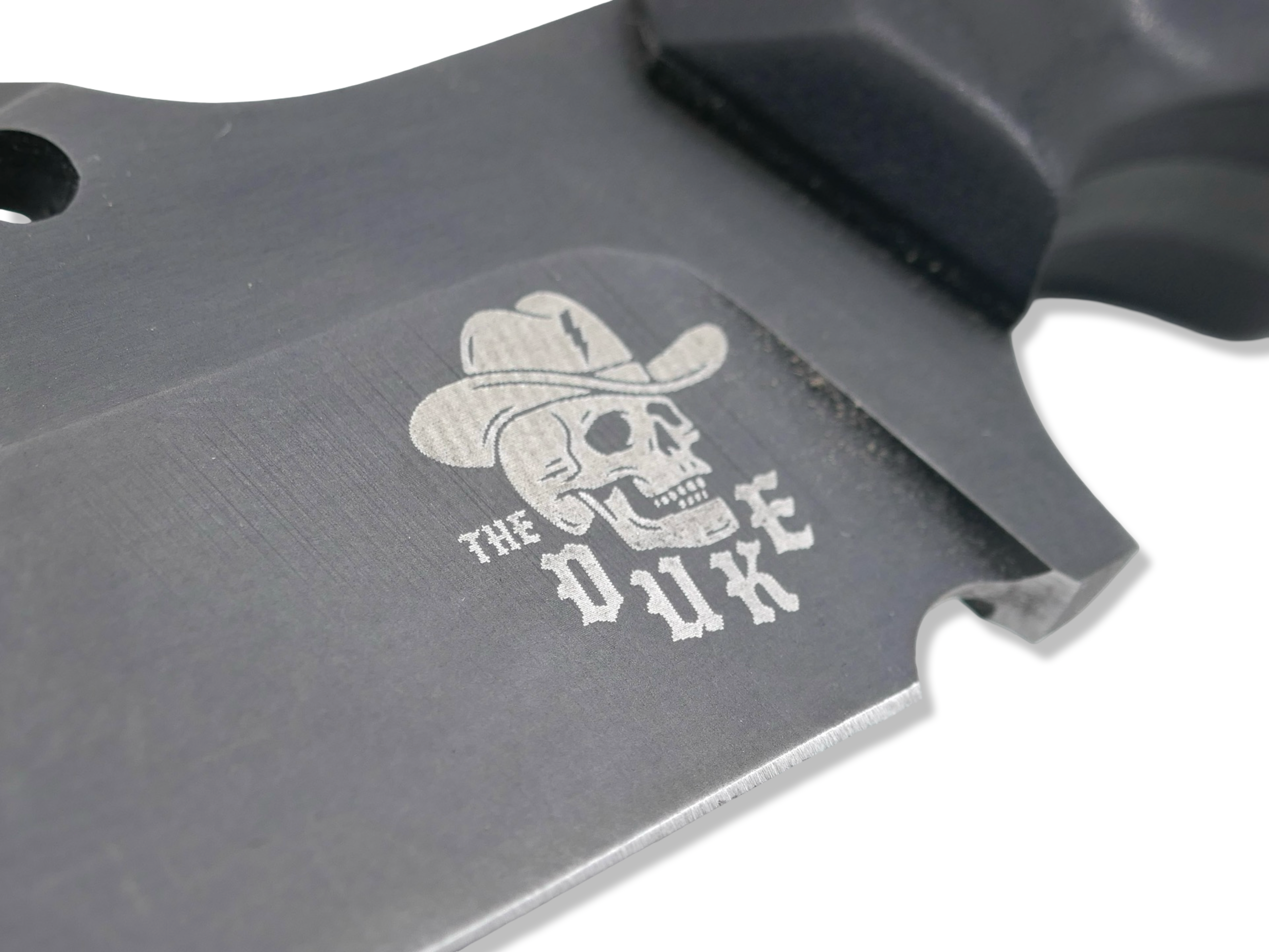 The Duke Custom 1 of 1 - Tungsten Finish / Black G-10 / Brass Splits / Black G-10 Liner - SHEATH INCLUDED