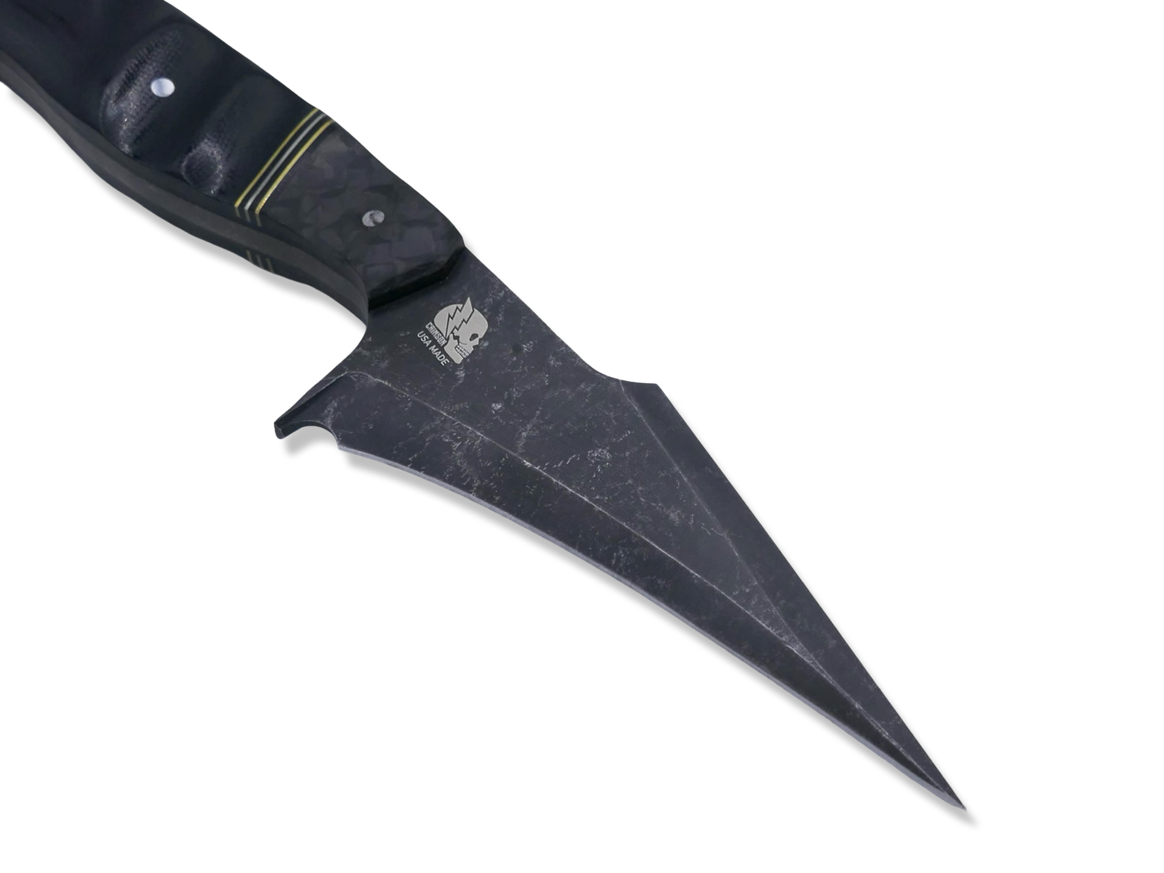 Kreaper Custom 1 of 1 -  Carbon Fiber Front / Brass + Nickel Split / Black G-10