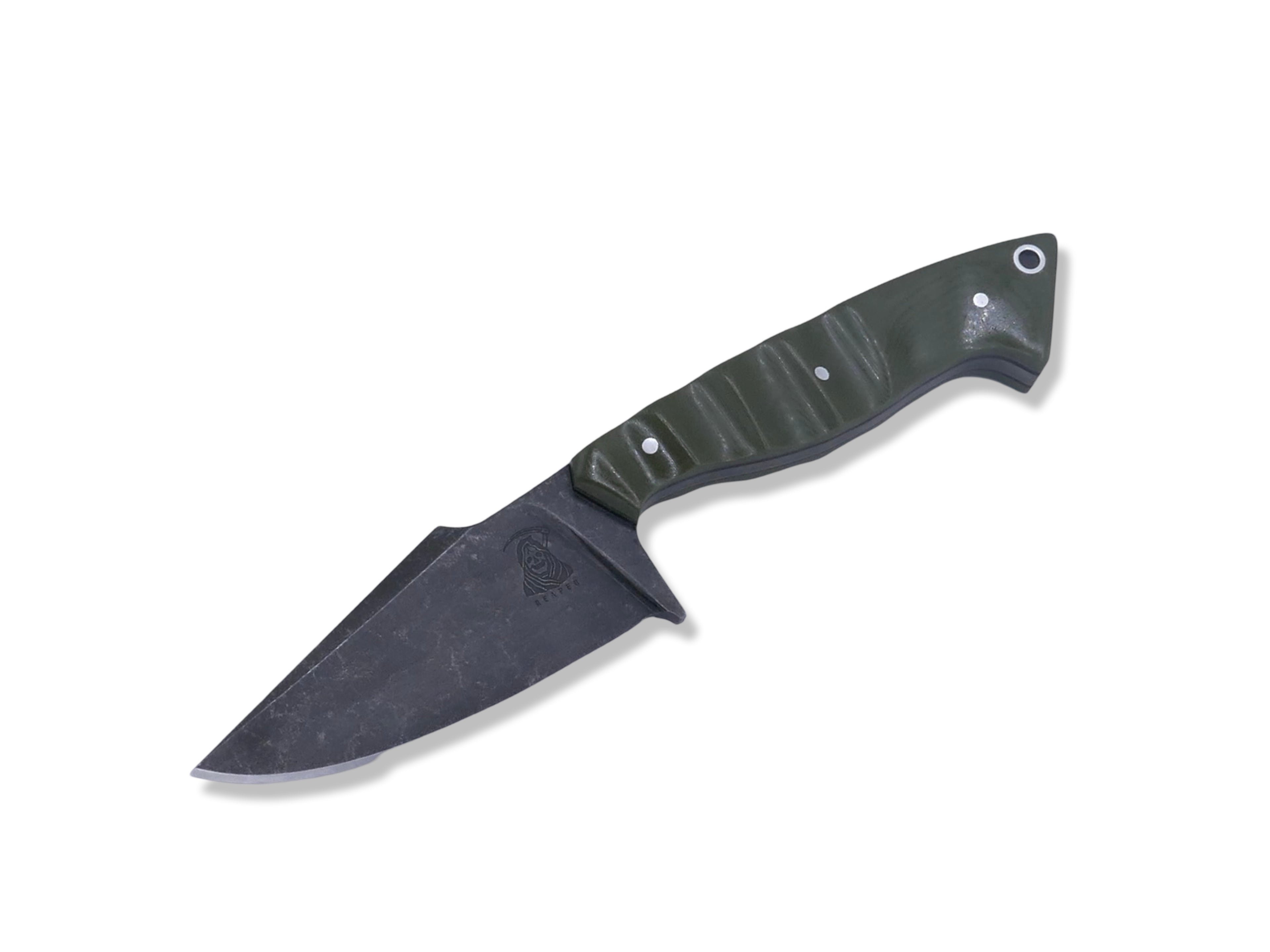 Reaper - Dark Stonewash / OD Green G-10 / Black G-10 Liner