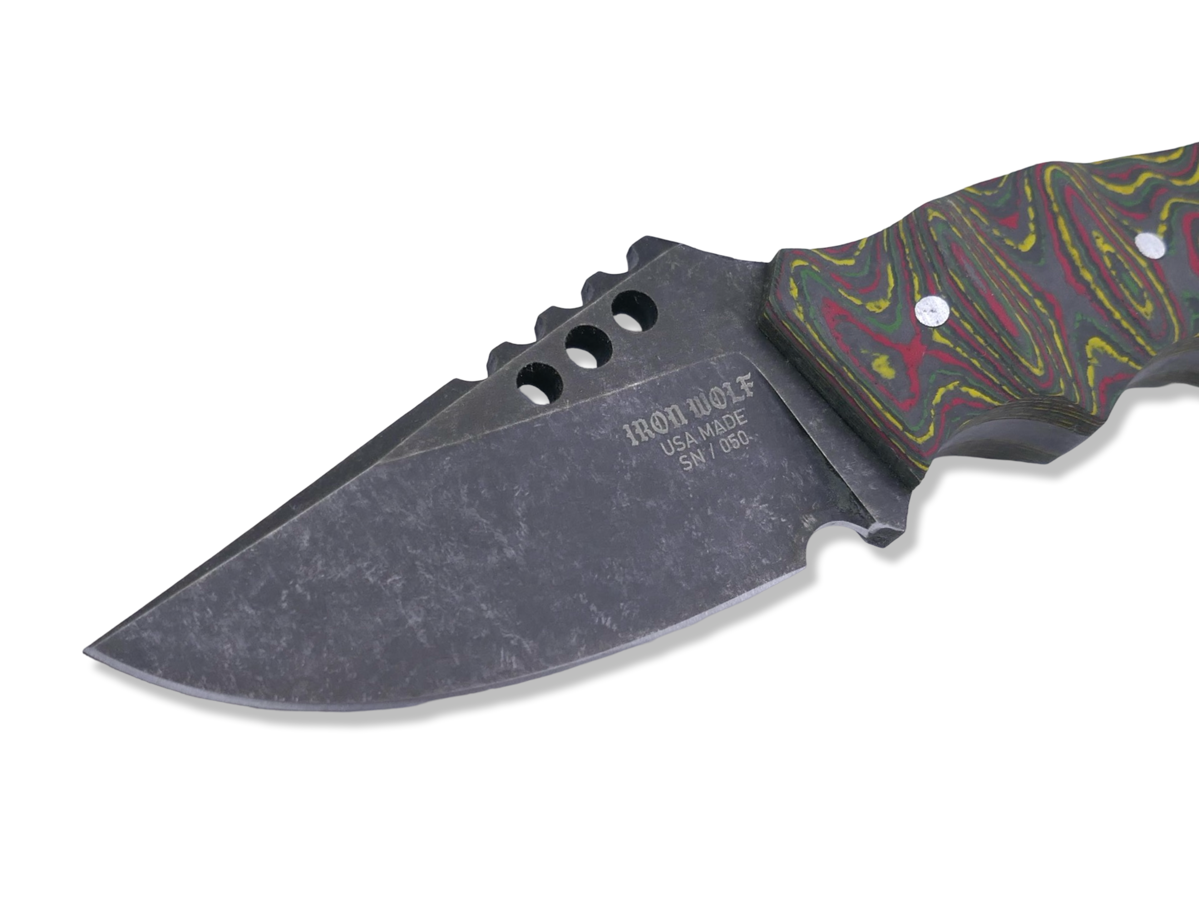 IRON WOLF Custom 1 of 1  -  Dark Stonewash / Camo Carbon Handle