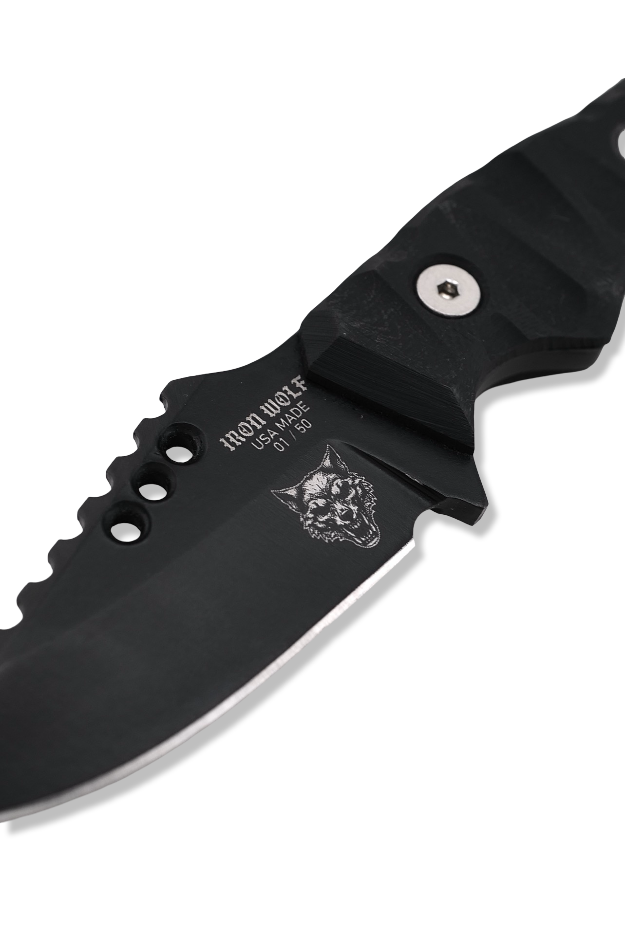 RPM Iron Wolf  “ CORE LORD “ - Black Cerakote / Black G-10 Handle / Limited to 50 Pieces / Leather Sheath Included - Black FRIDAY LIMITED