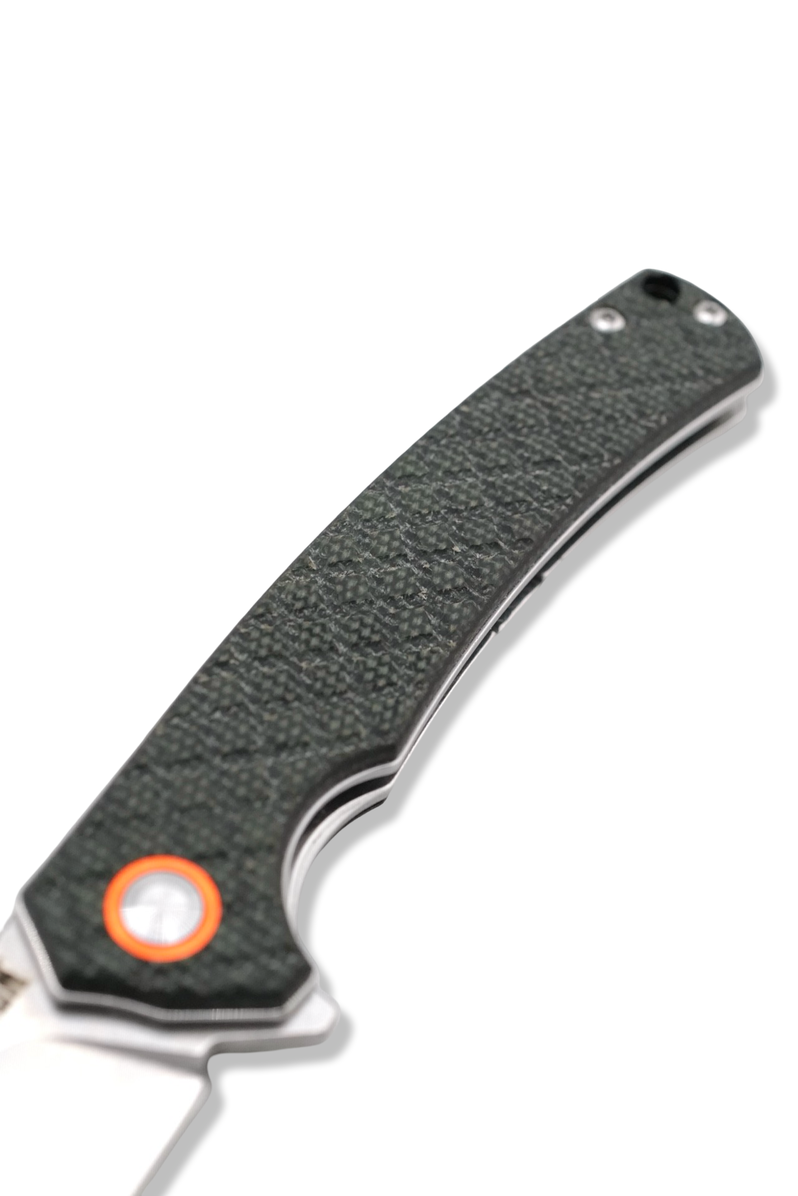 Interceptor Folder - Green Textured handle / Stonewash Blade