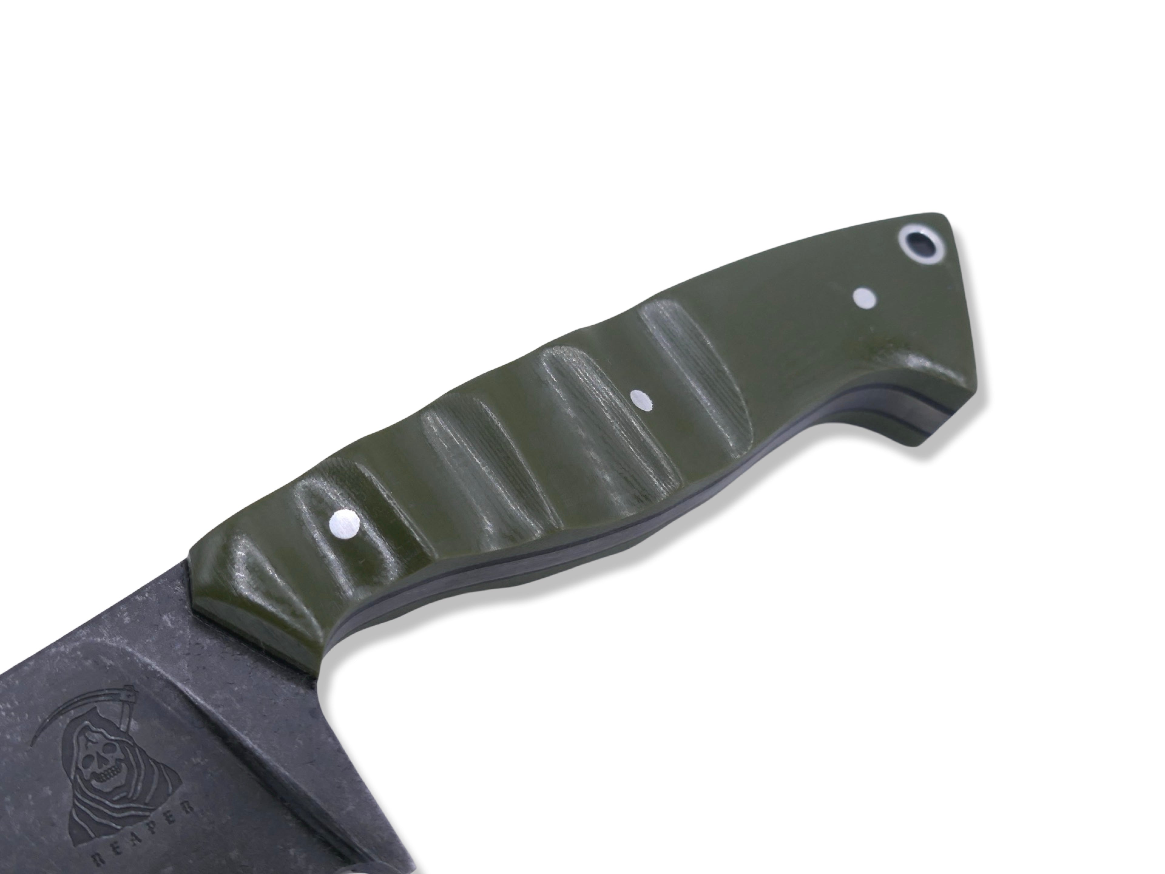 Reaper - Dark Stonewash / OD Green G-10 / Black G-10 Liner