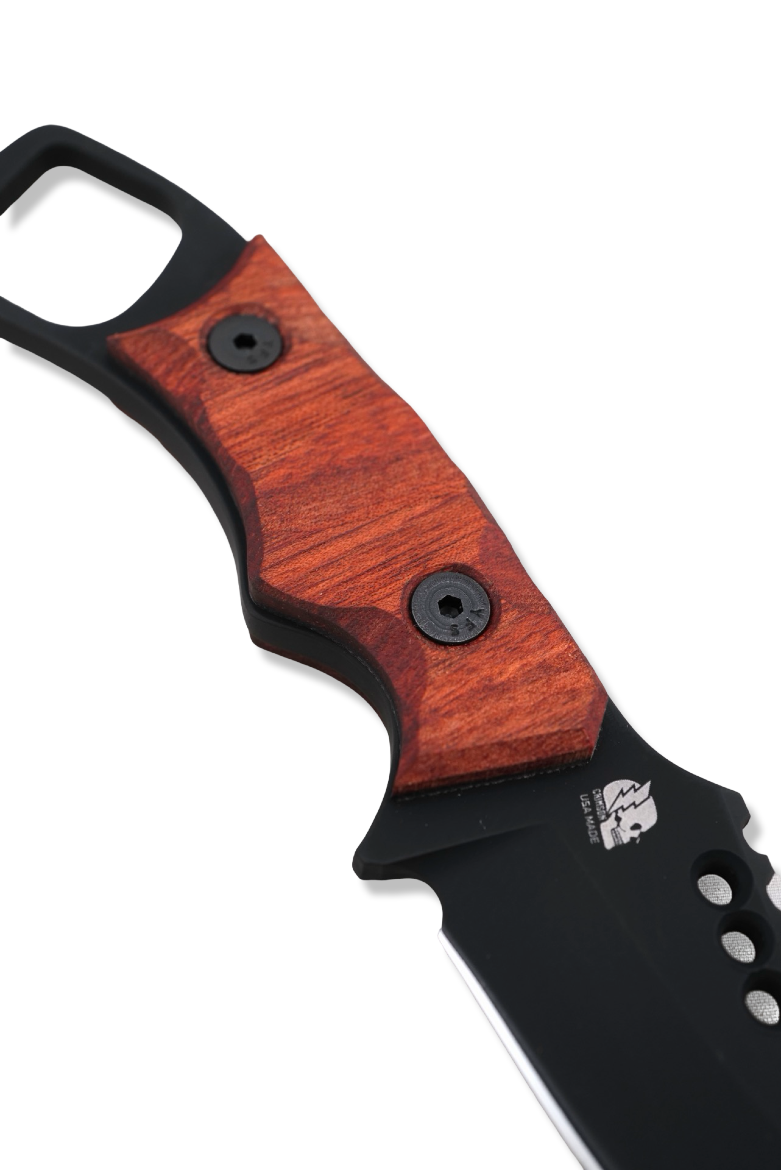 RPM Iron Wolf Custom 1/1  - Black Cerakote / Bloodwood Handle / Black Liner /  Leather Sheath Included