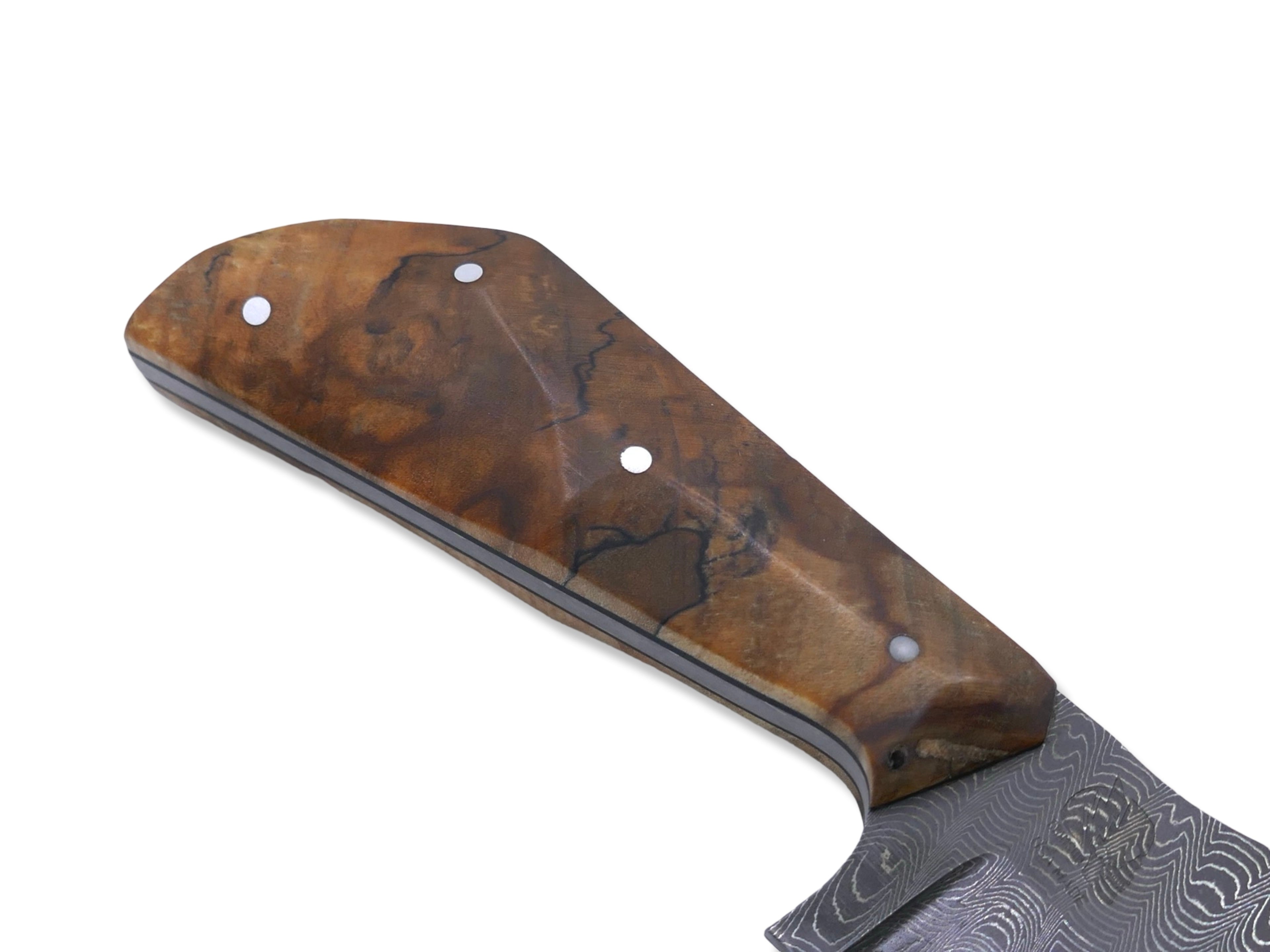 Pro Hunter for “Islam Makhachev “ Custom 1 of 1  - Vegas Forge Stainless Damascus / Spalted Ambrosia Handle / Black G-10 Liner / USA MADE