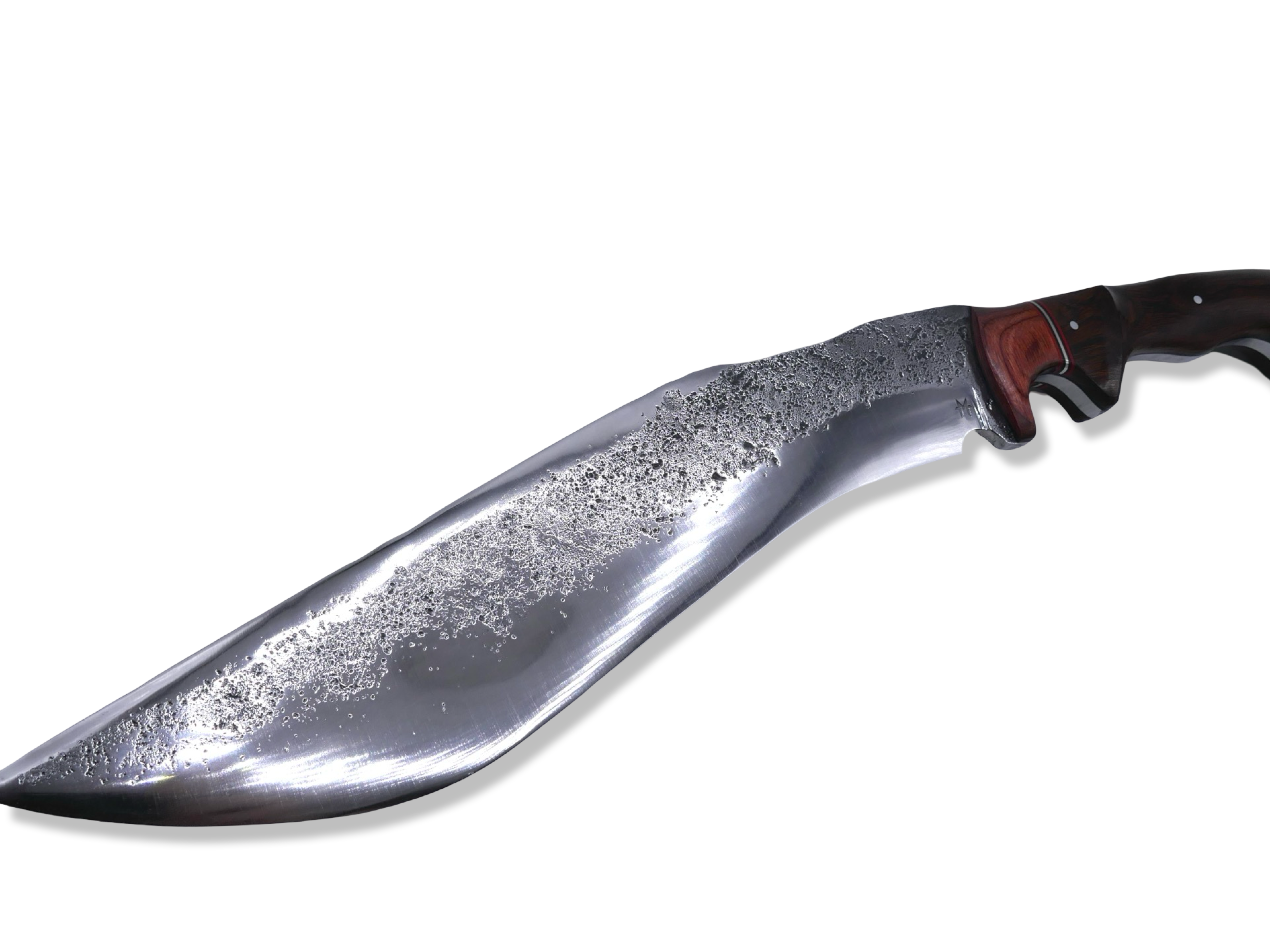 Forged Kukri Custom - 80CRV Blade / Rose wood / Nickel Split / Iron Wood Handle