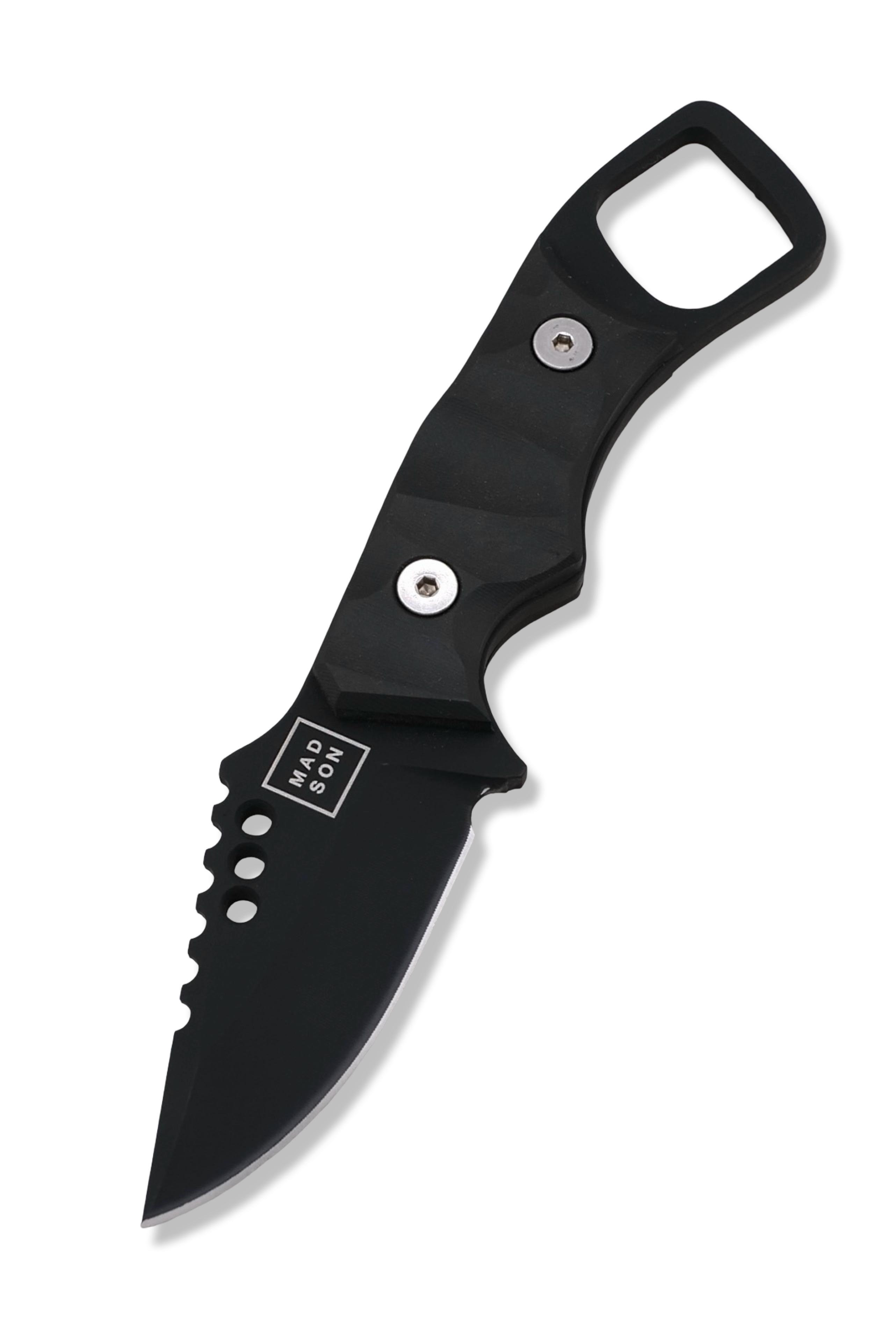 Crimson X MADSON RPM Iron Wolf  - Black Cerakote / Black Richlite Handle / Kamimura MADSON Sunglasses Included / Leather Sheath Included / LIMITED TO 5 PIECES