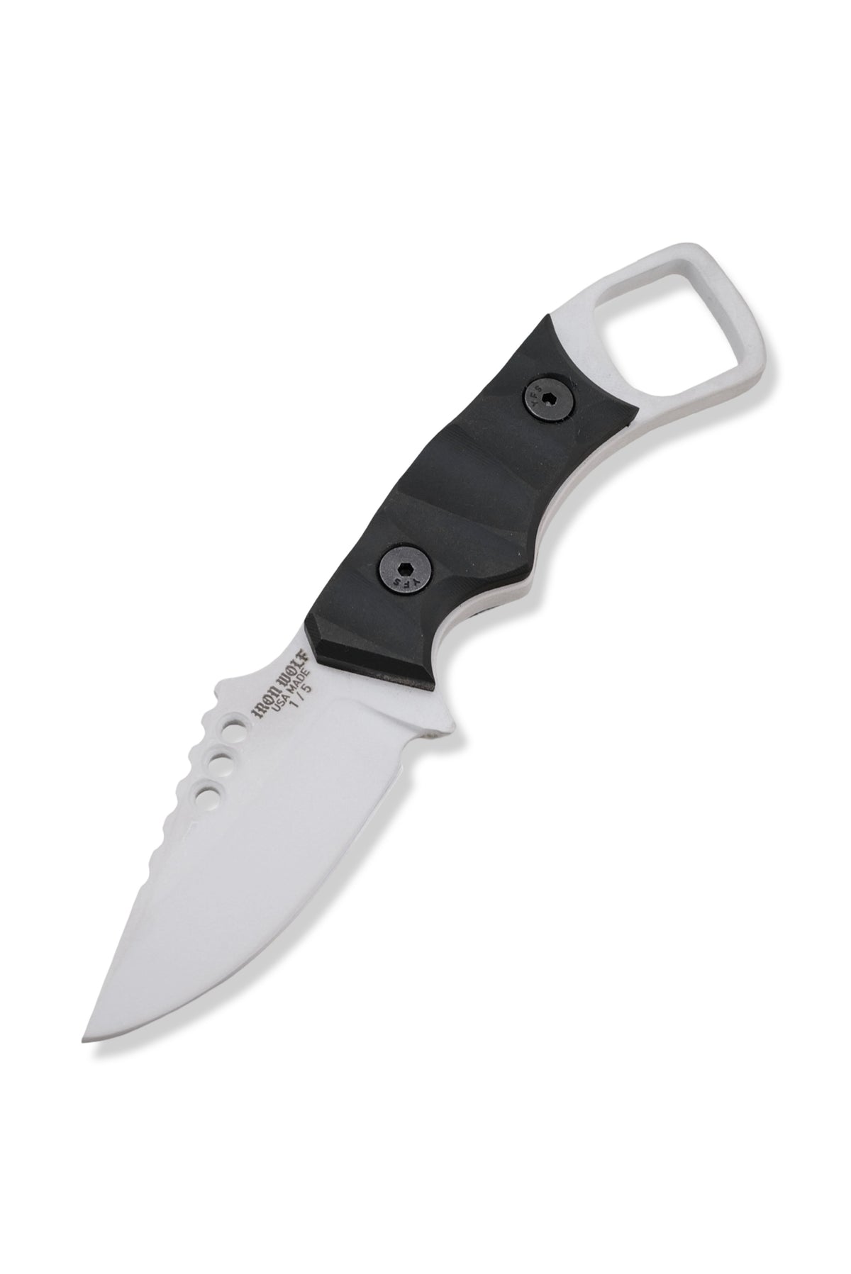 RPM Iron Wolf - Frost Cerakote / Black Richlite Handle / Numbered 1 -5 / Leather Sheath Included