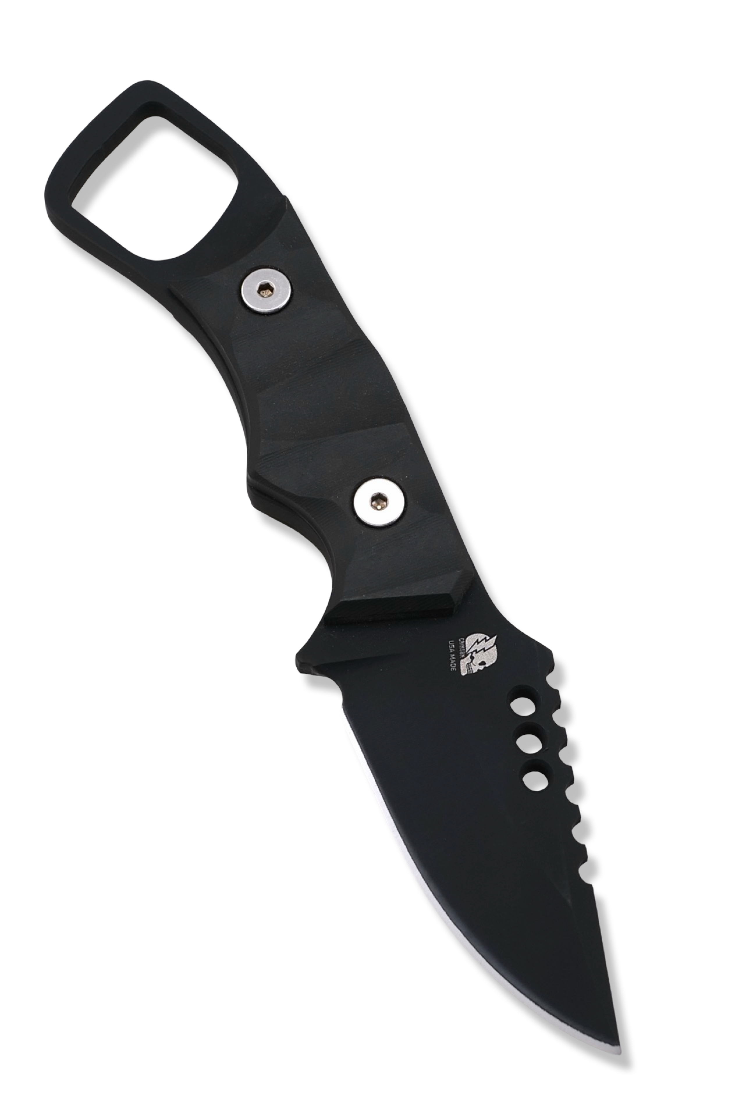 Crimson X MADSON RPM Iron Wolf  - Black Cerakote / Black Richlite Handle / Kamimura MADSON Sunglasses Included / Leather Sheath Included / LIMITED TO 5 PIECES
